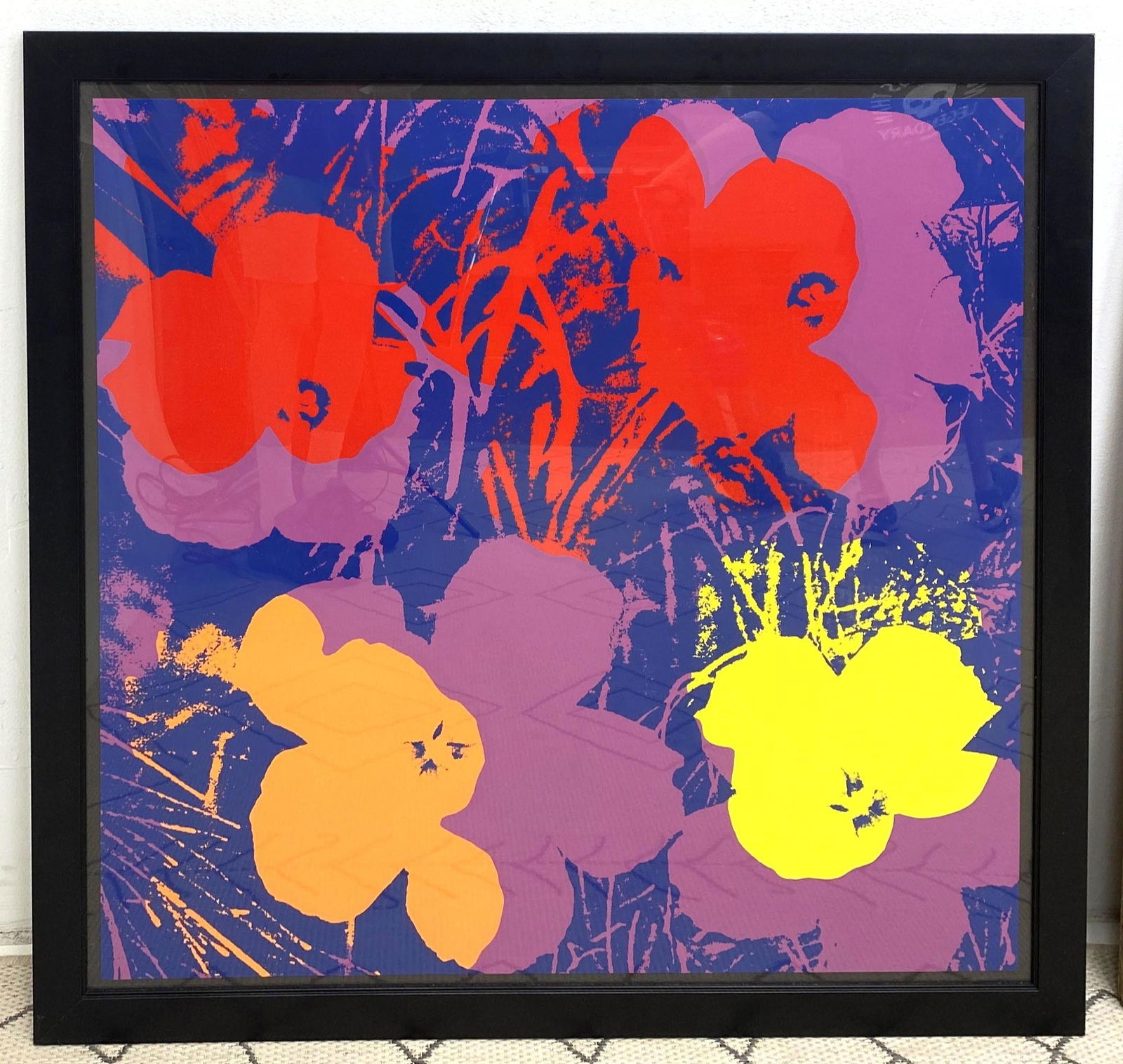 ANDY WARHOL "FLOWERS" Print. Published by Sunday b Morn (1 of 8)