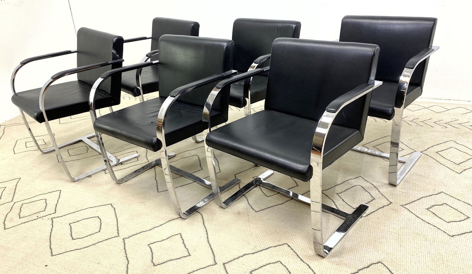 Set 6 BRNO Style arm Chairs. Ludwig Mies Van Der Rohe S (1 of 10)