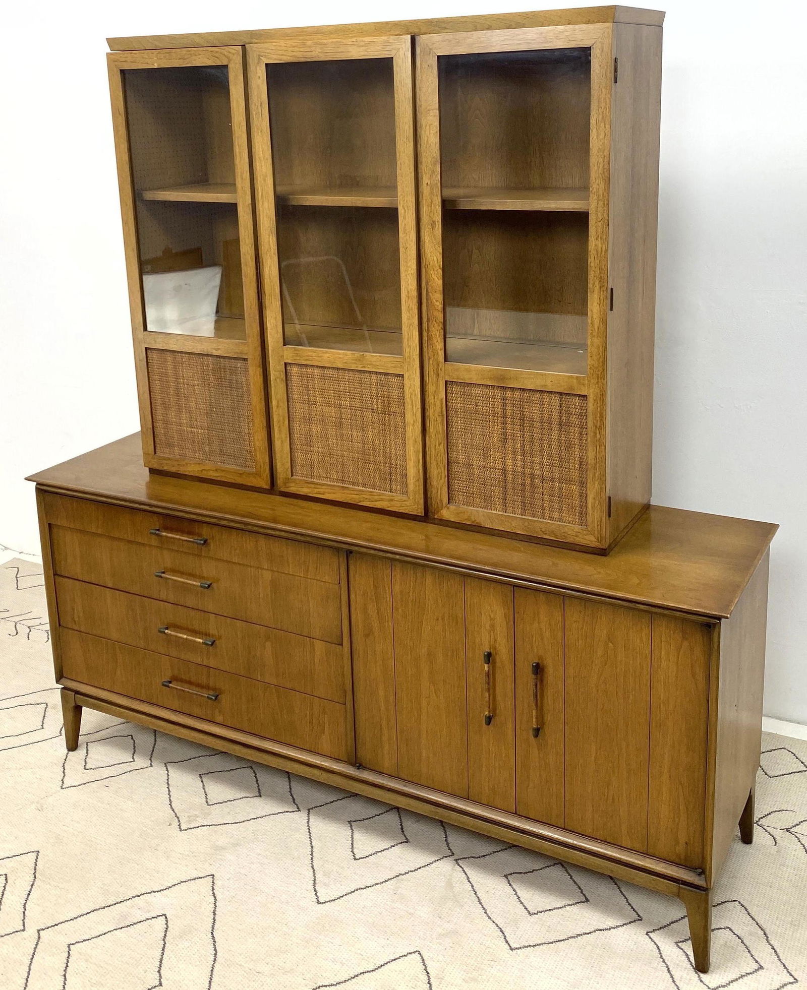 CENTURY American Modern China Closet Cabinet.  2 Part C (1 of 10)