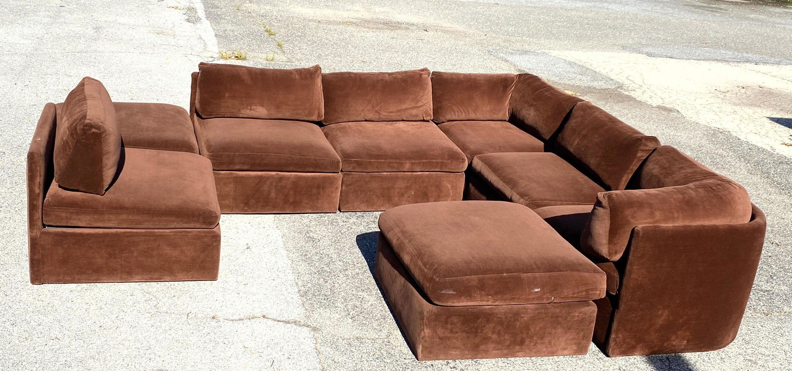 THAYER COGGIN Brown Sectional Pit Set. 6 sections plus (1 of 12)