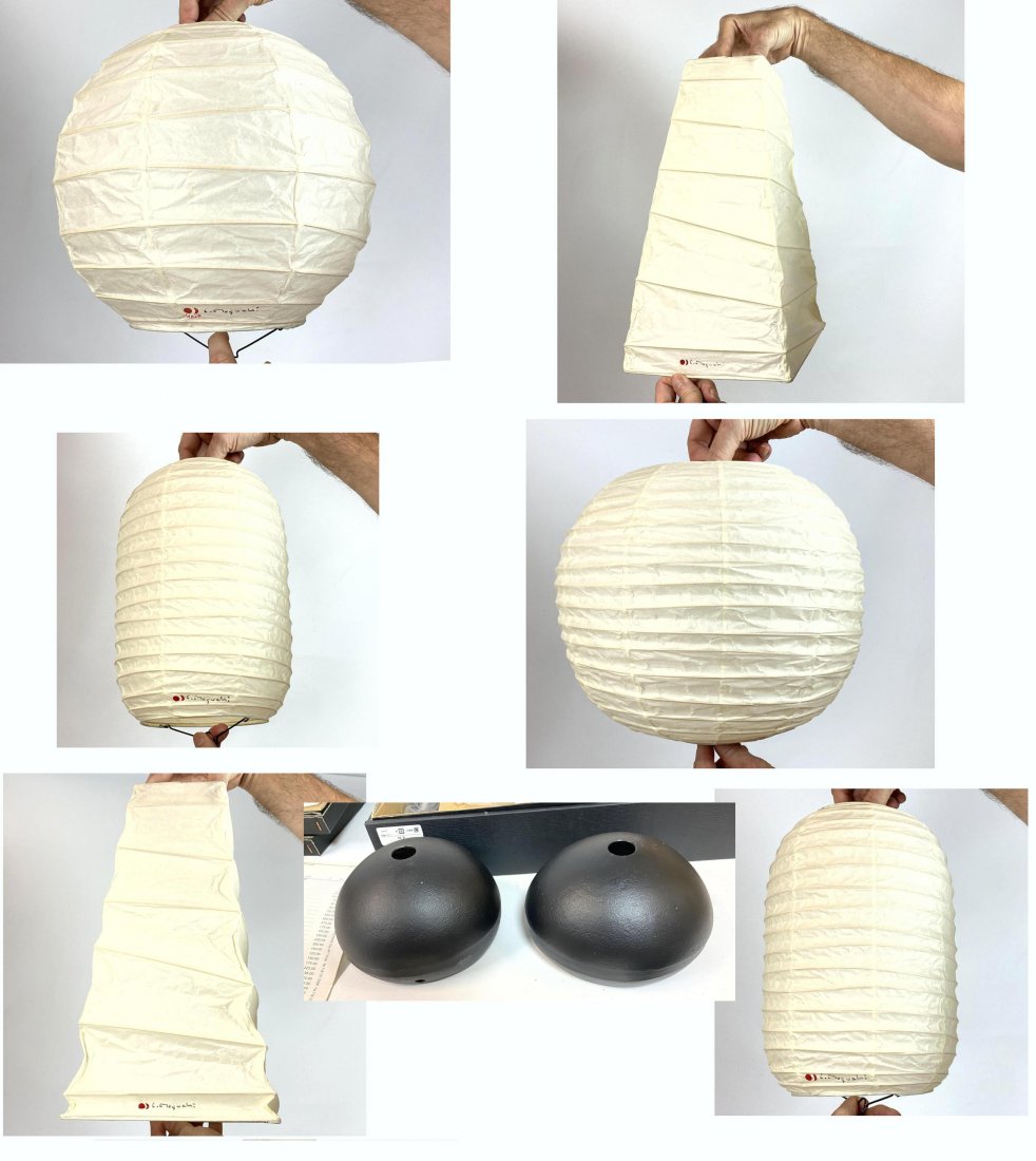 6 AKARI by NOGUCHI paper lanterns in original boxes. TW (1 of 17)