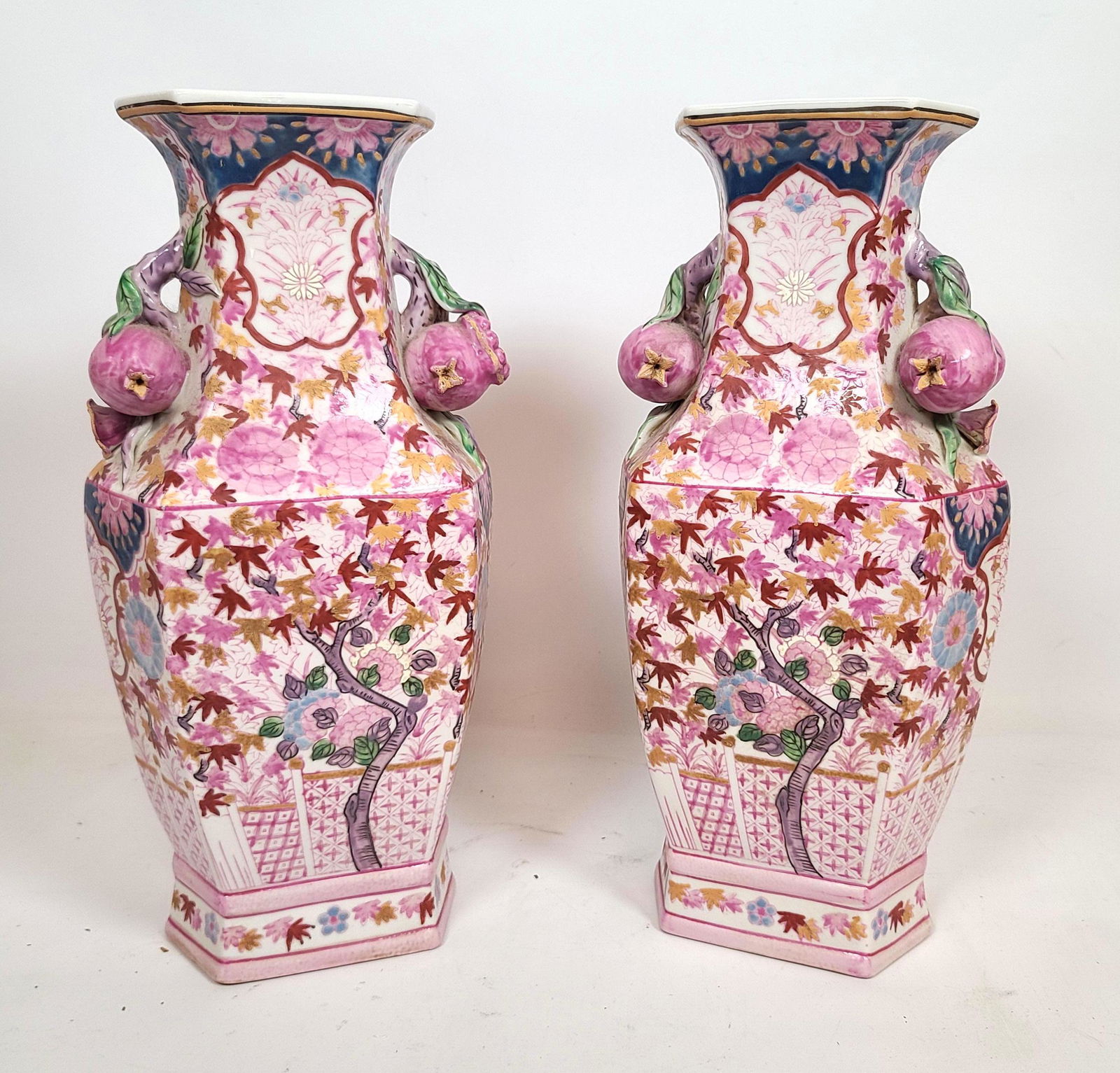 Pair Contemporary Asian Porcelain Vases. (1 of 8)