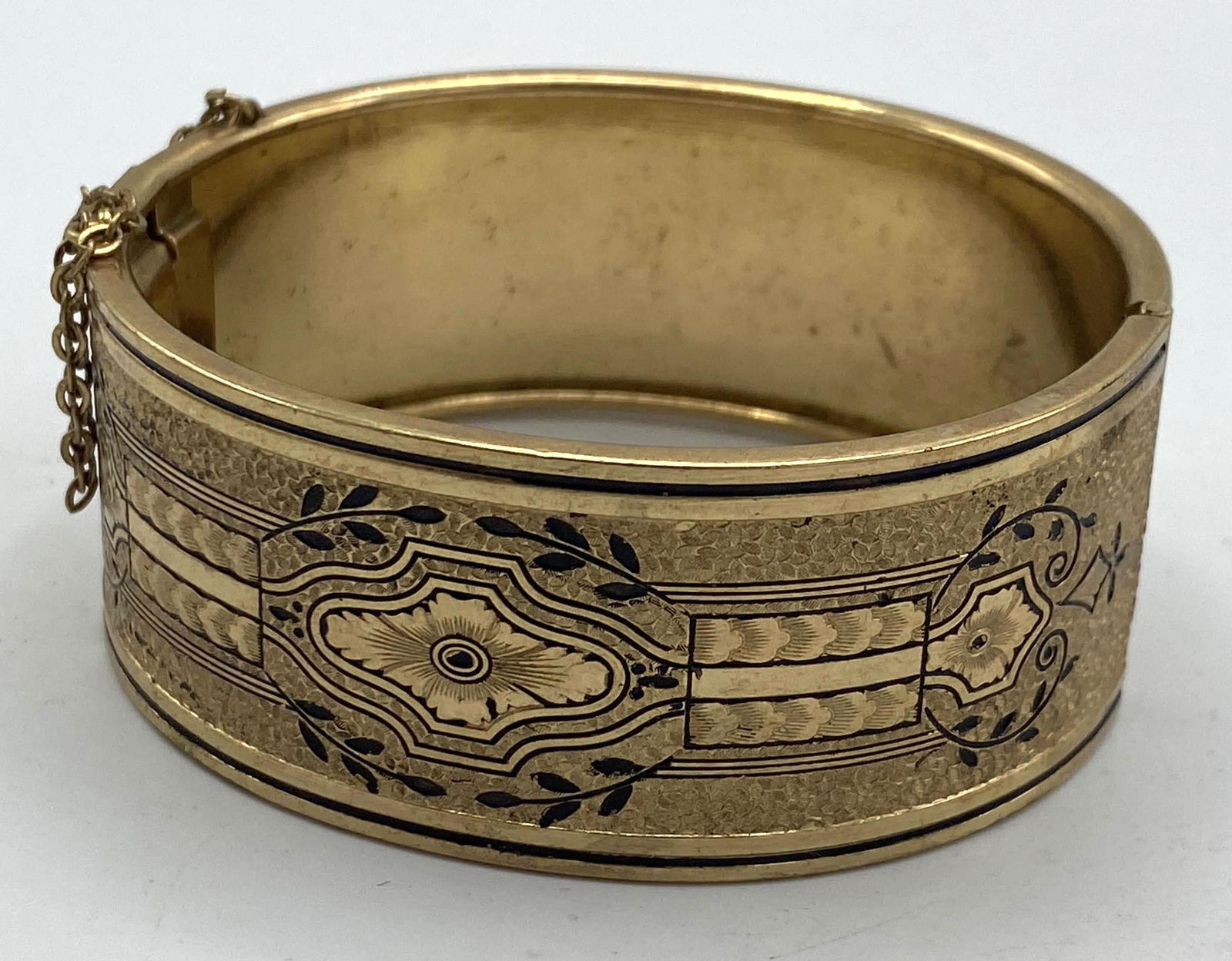 GF Gold Fill Ladies Hinged Cuff Bracelet. Vintage. Not (1 of 6)