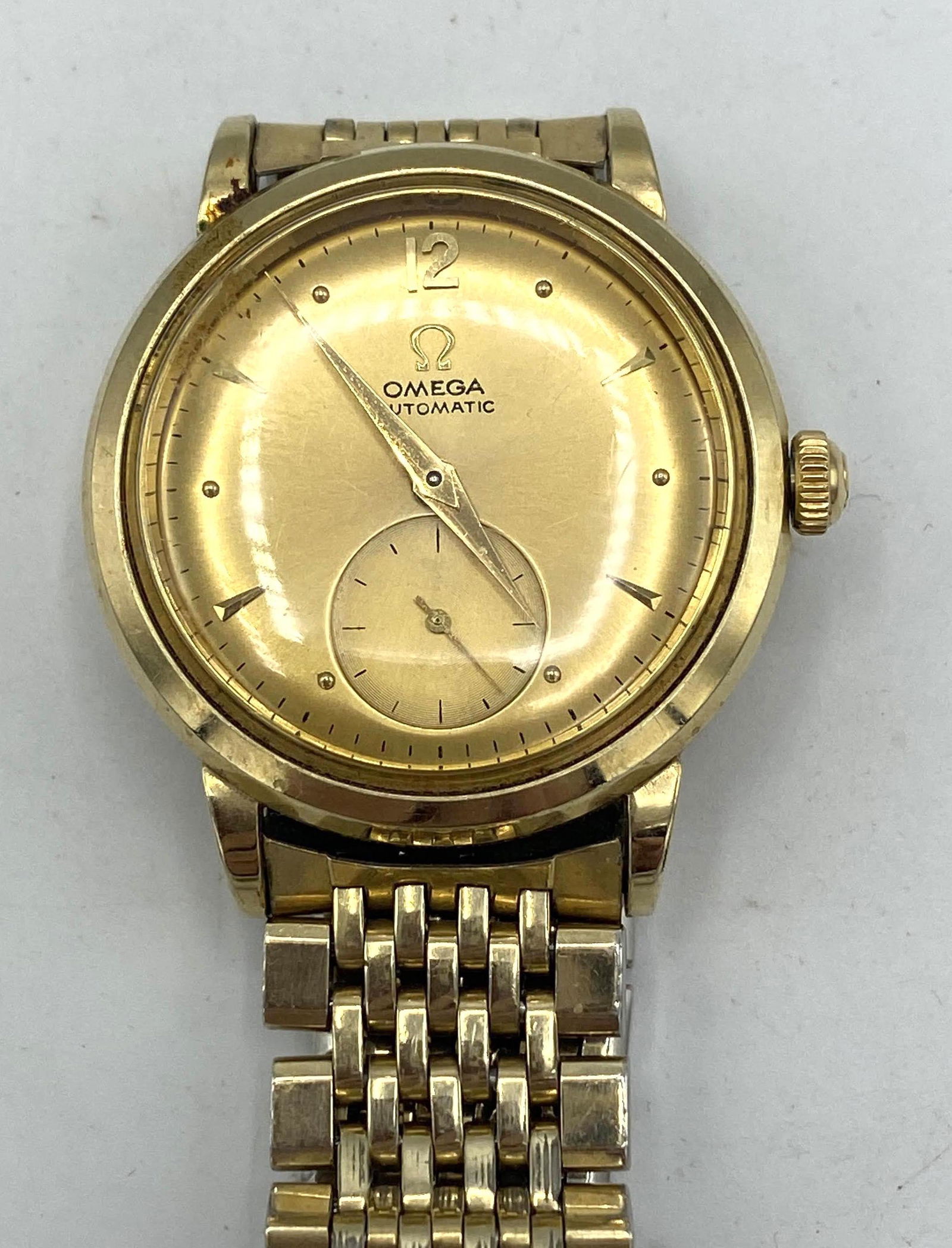 OMEGA Automatic GF Gold Fill Men's Watch. Inscribed IBM (1 of 8)
