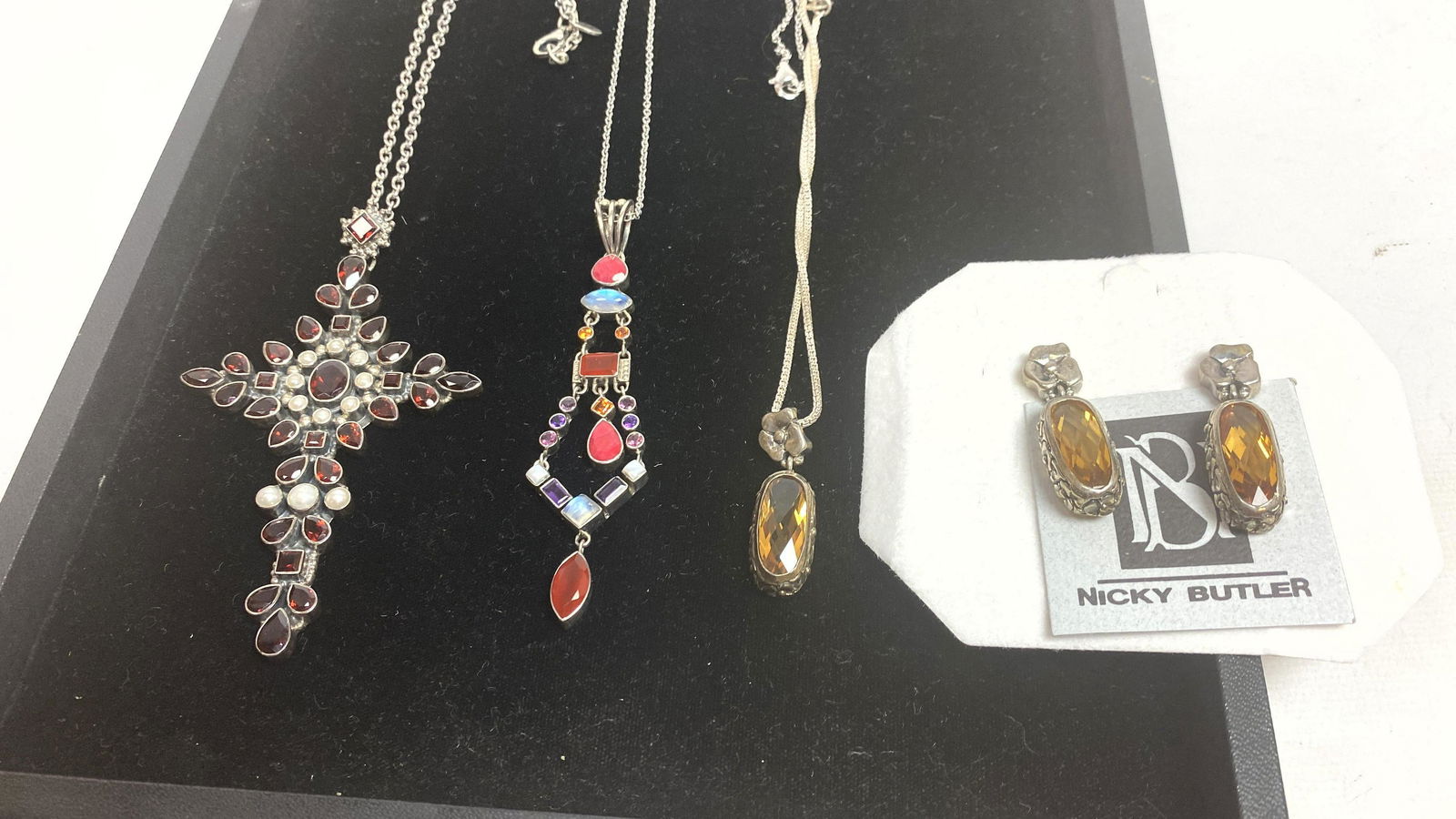 4pc Costume Jewelry Lot NICKY BUTLER. Sterling Silver c (1 of 5)