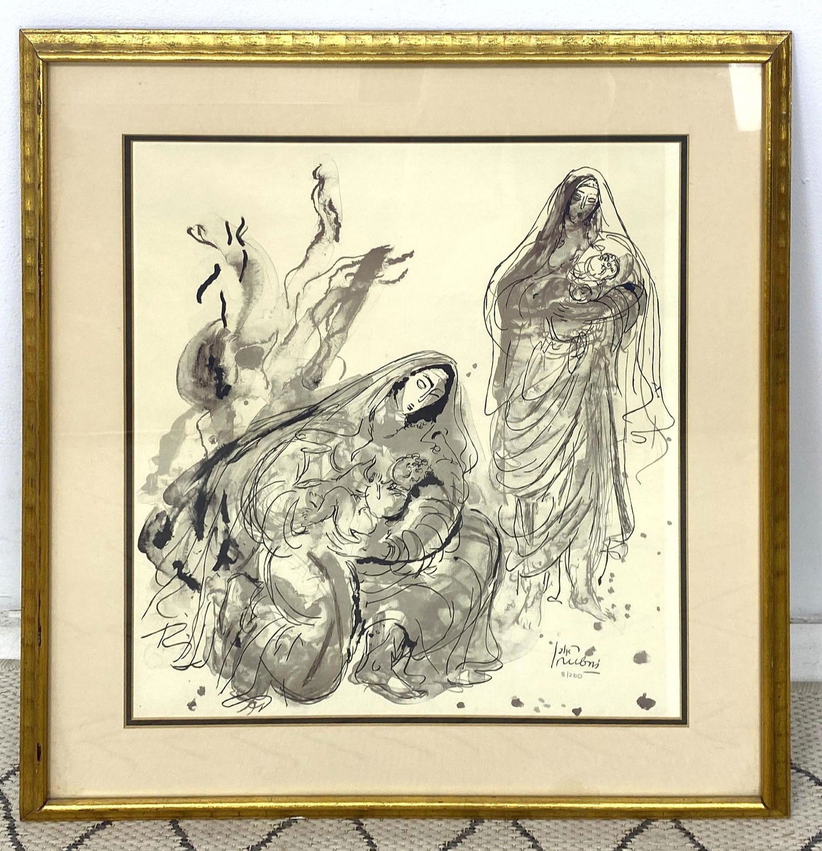 REUVEN RUBIN  Numbered Print 8/200. MOTHER AND CHILD. (1 of 9)