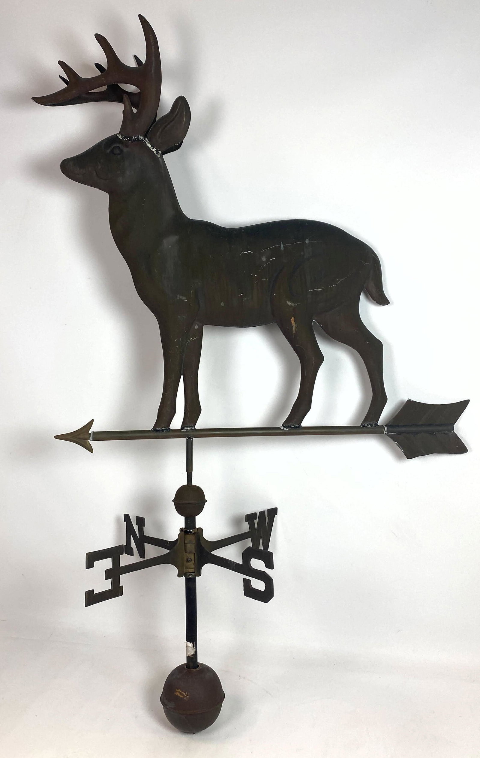 Hollow Form Copper Weather Vane of Stag Deer.  Weatherv (1 of 9)