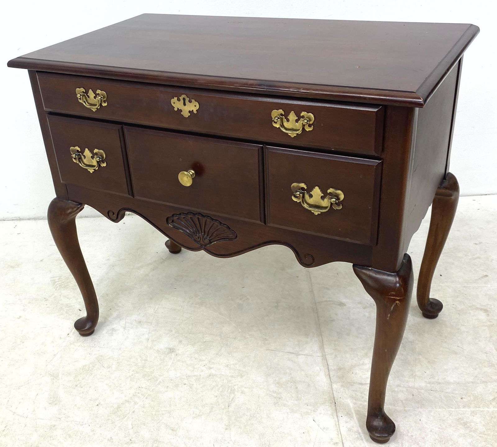 COLONY HALL Queen Anne Low Boy Dresser.  Brass Hardware (1 of 10)