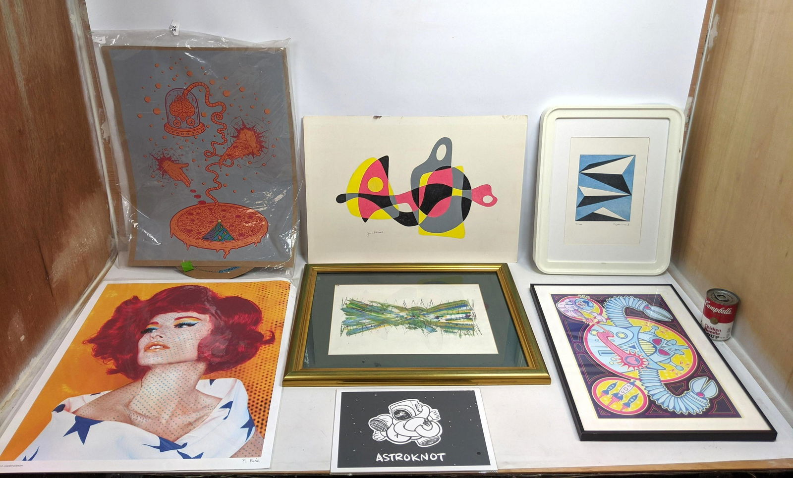 7pcs Modernist Art Prints. Mike Ruiz, Jane Mitchell, et (1 of 19)