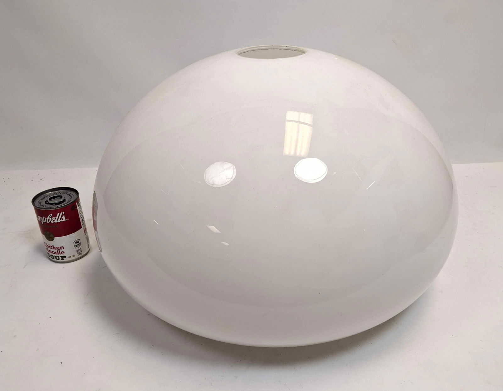 Large Mid Century Modern White Glass globe. (1 of 4)