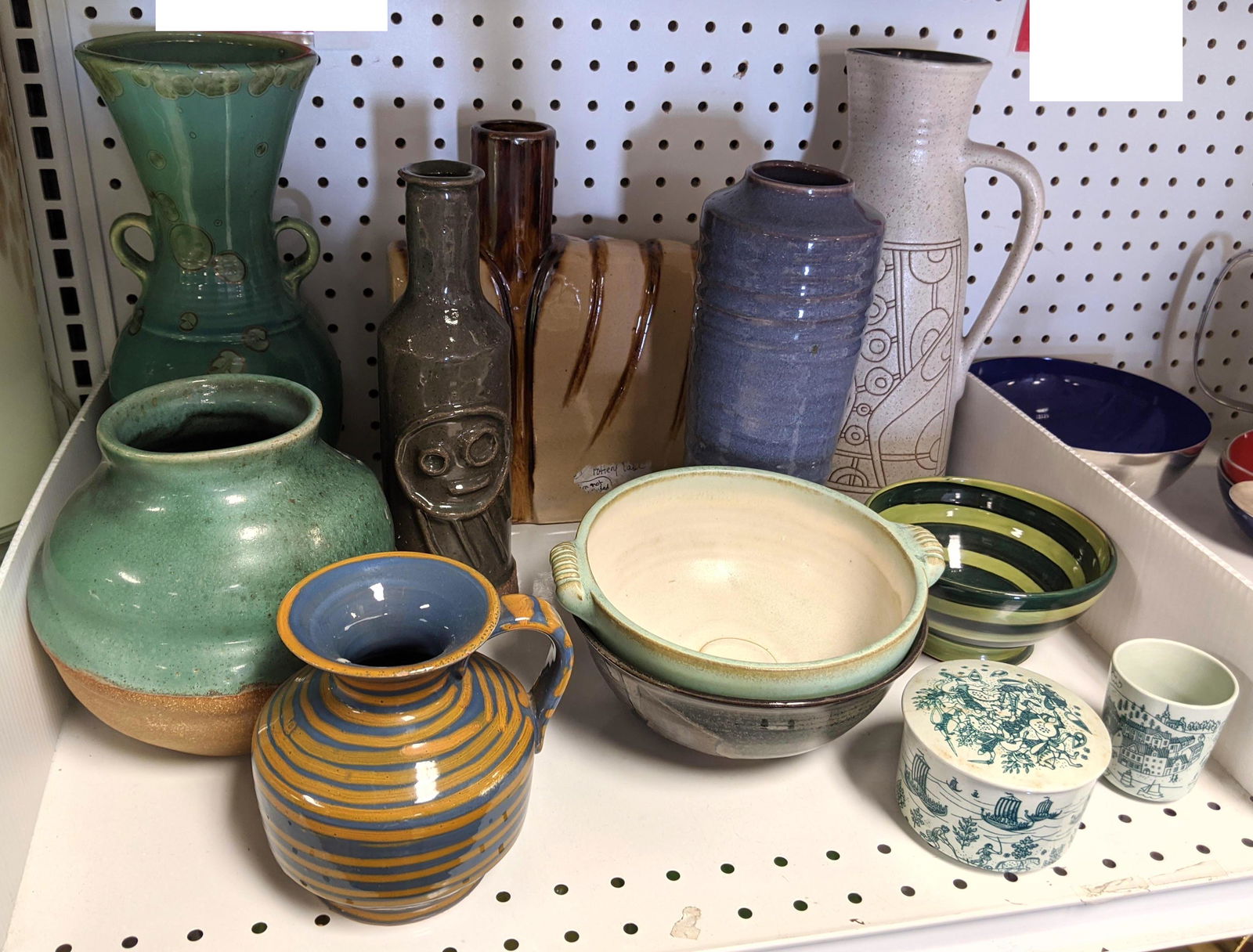 12pc lot Mid Century Modern  Pottery. LAPID Pitcher and (1 of 7)