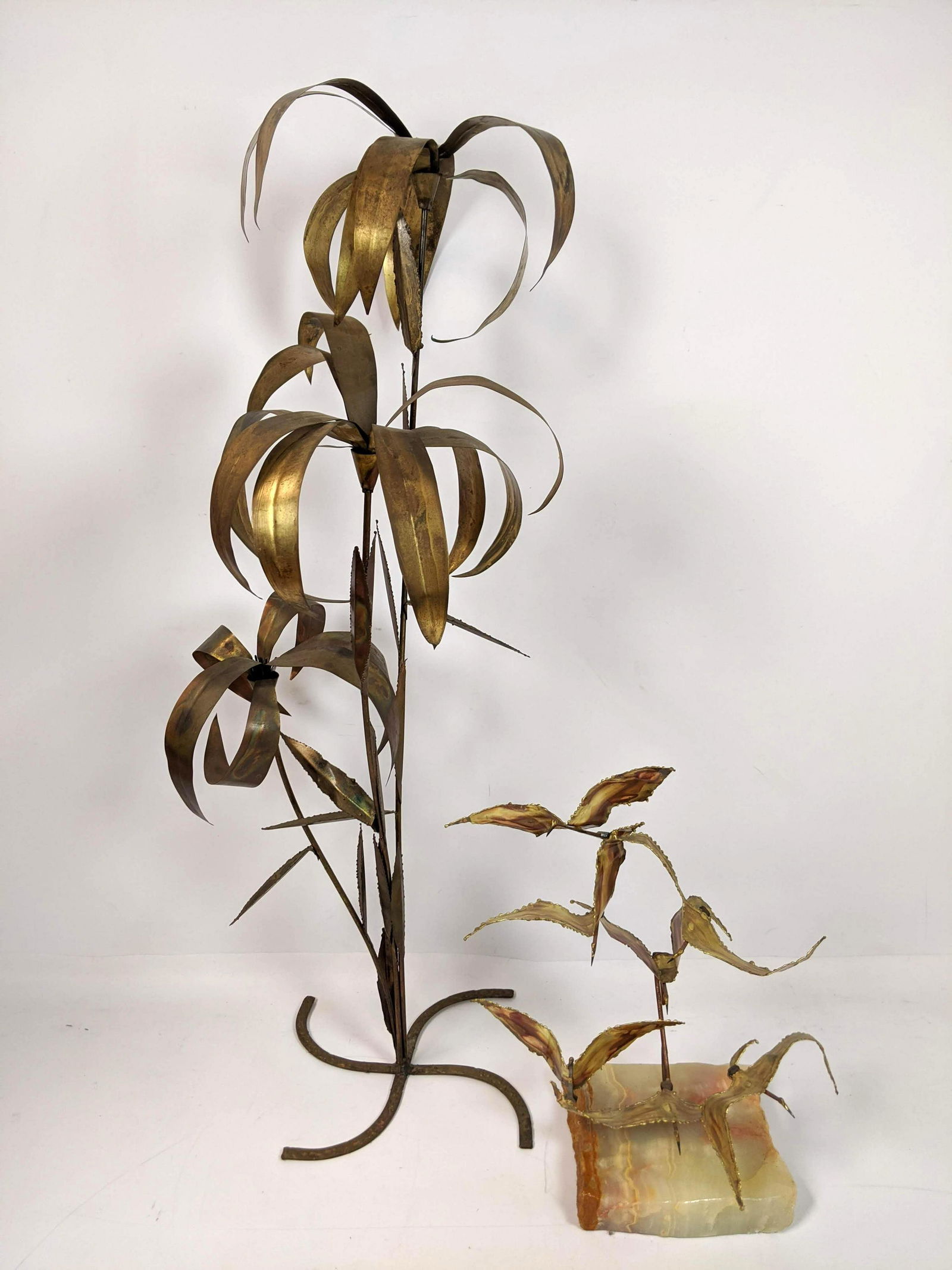 2pcs Brutalist Table Sculptures. Mixed Metals. (1 of 19)