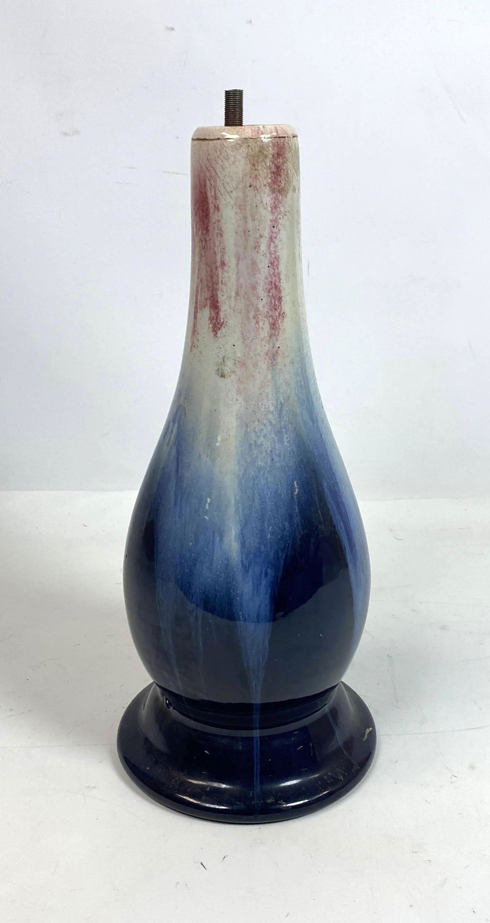 Nicely Glazed Danish Pottery Lamp Base. Incised mark. (1 of 9)