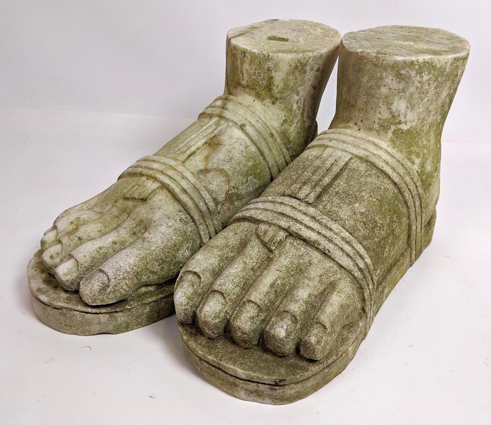 Pair Carved Marble Roman Style Garden Sculptures. Sanda (1 of 11)