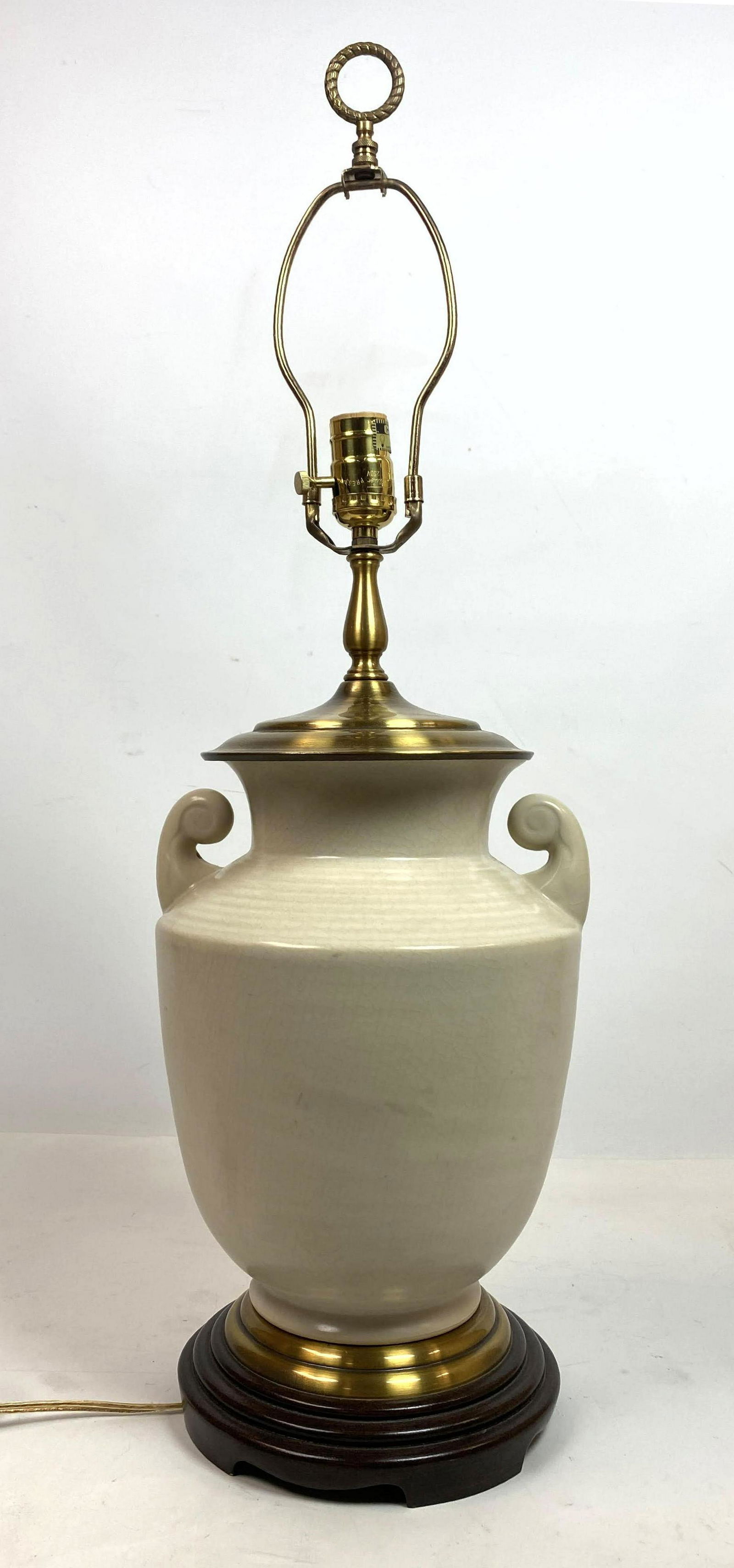 Mid Century Modern Art Pottery Table Lamp. Handled Urn (1 of 9)