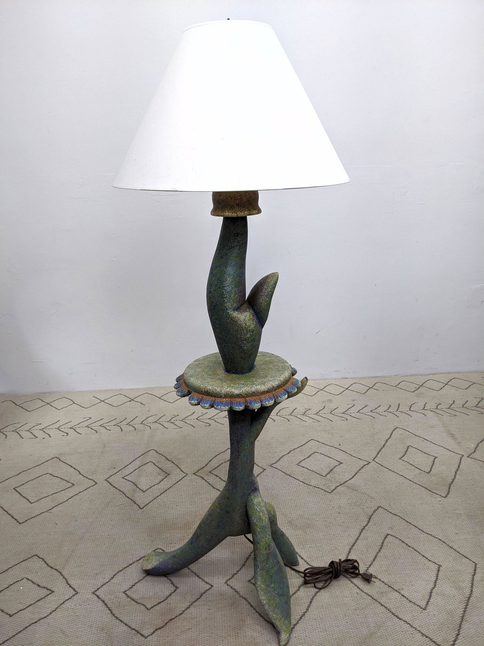 Wendell Castle Style Floor Lamp Table. Painted Finish. (1 of 8)