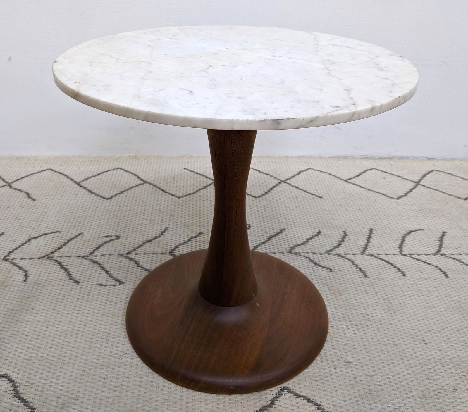 American Modern Tabouret Table. Marble top with solid w (1 of 6)