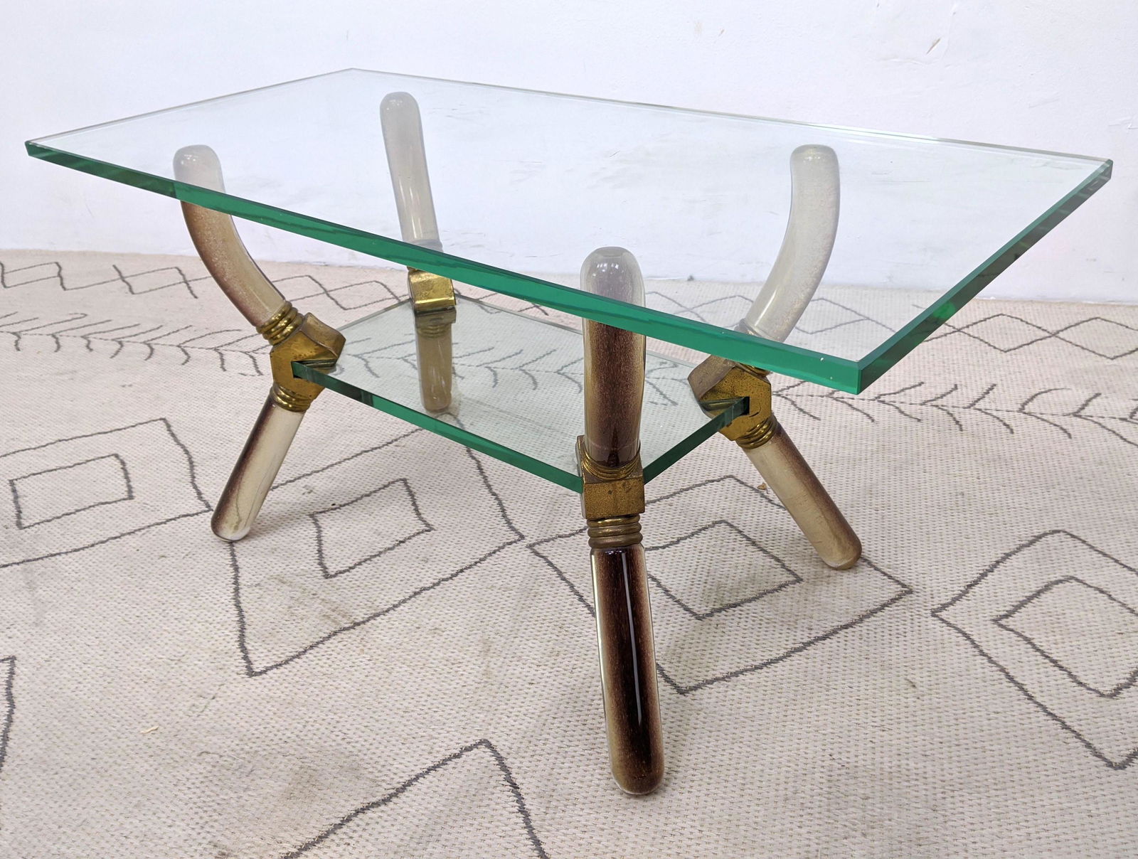 ARCHIMEDE SEGUSO Important Art Glass Table. Italy. Thic (1 of 7)