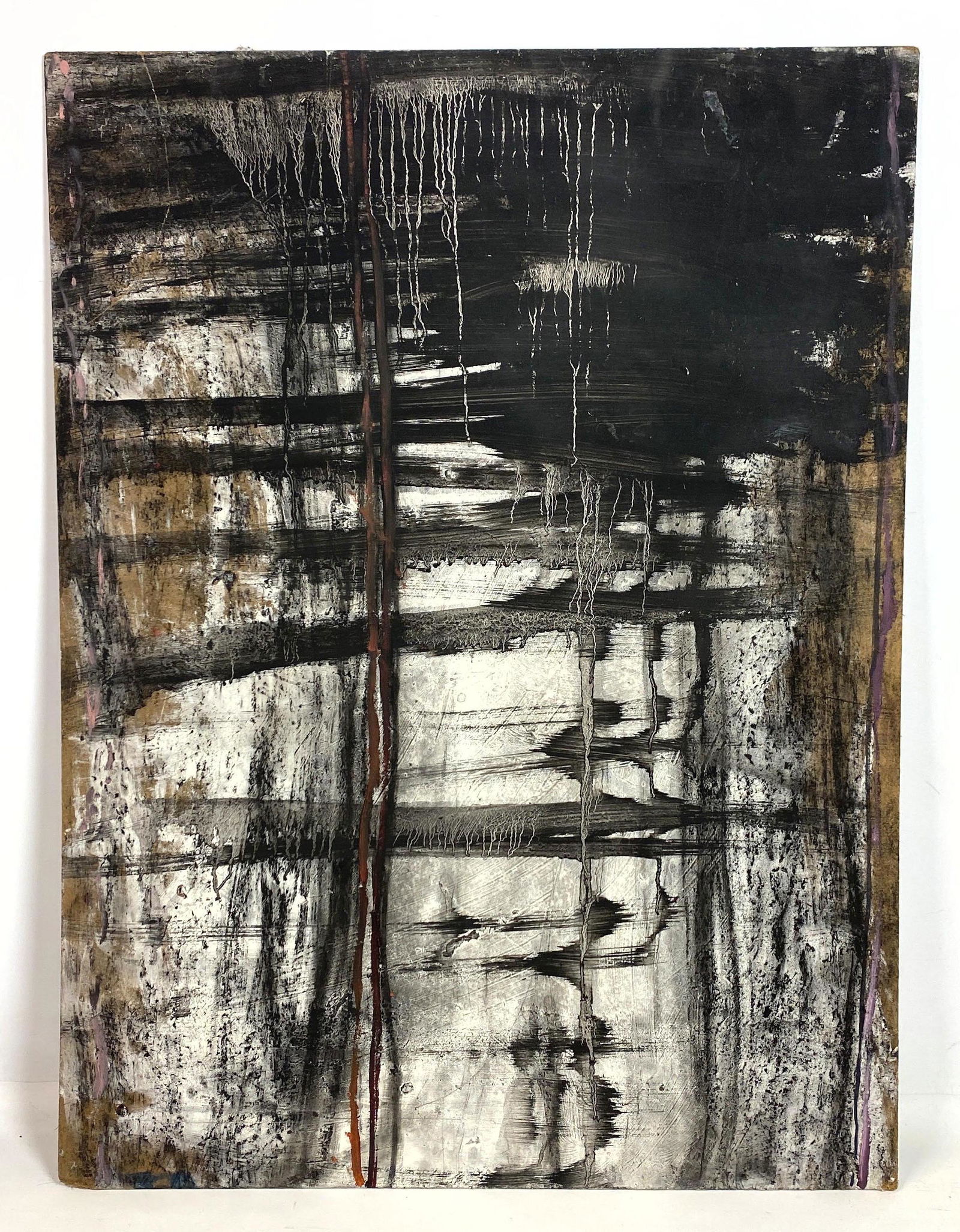 Franz Kline Style Painting on Board. Unsigned. (1 of 7)