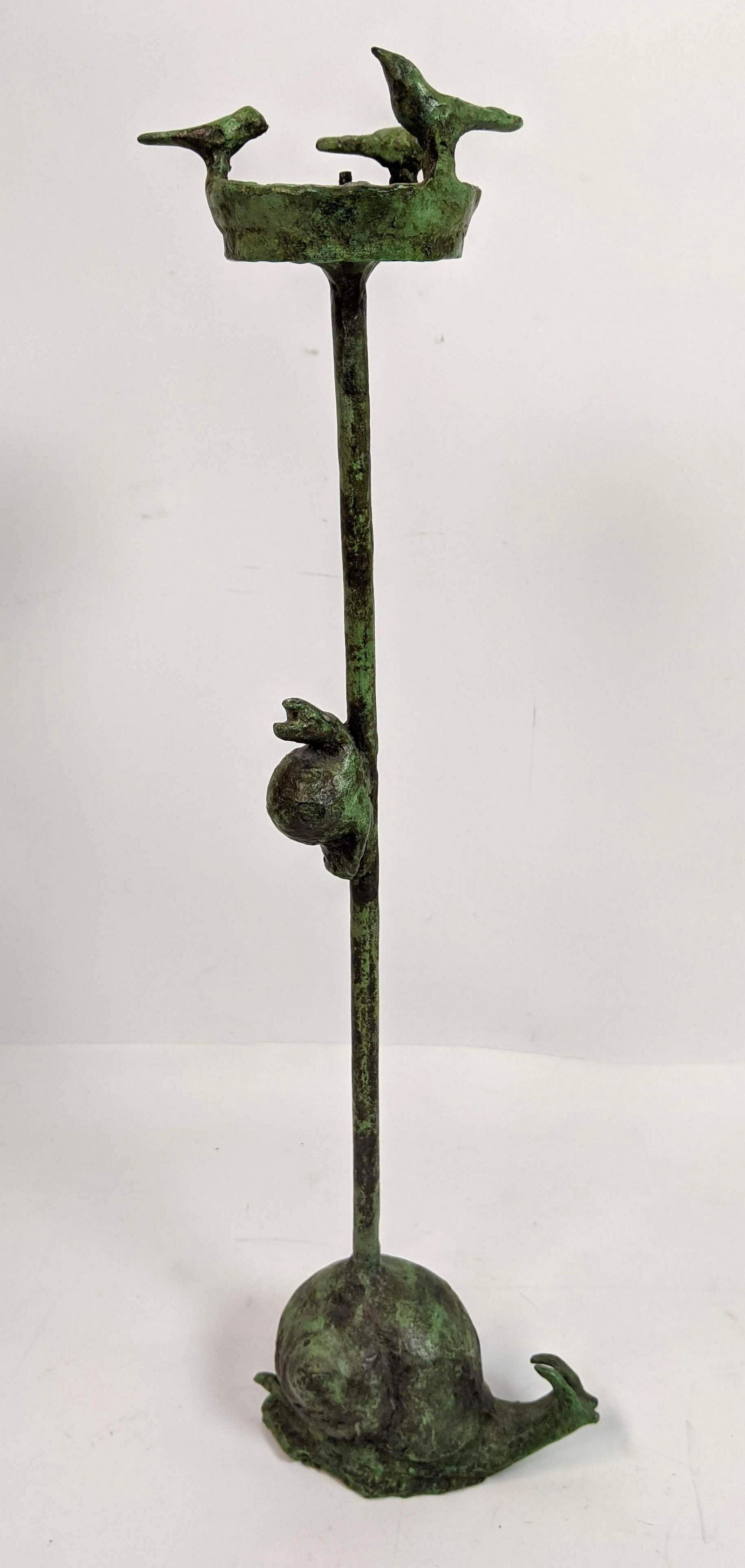 ILANA GOOR Snails and Bird Candlestick with 3 birds su (1 of 7)