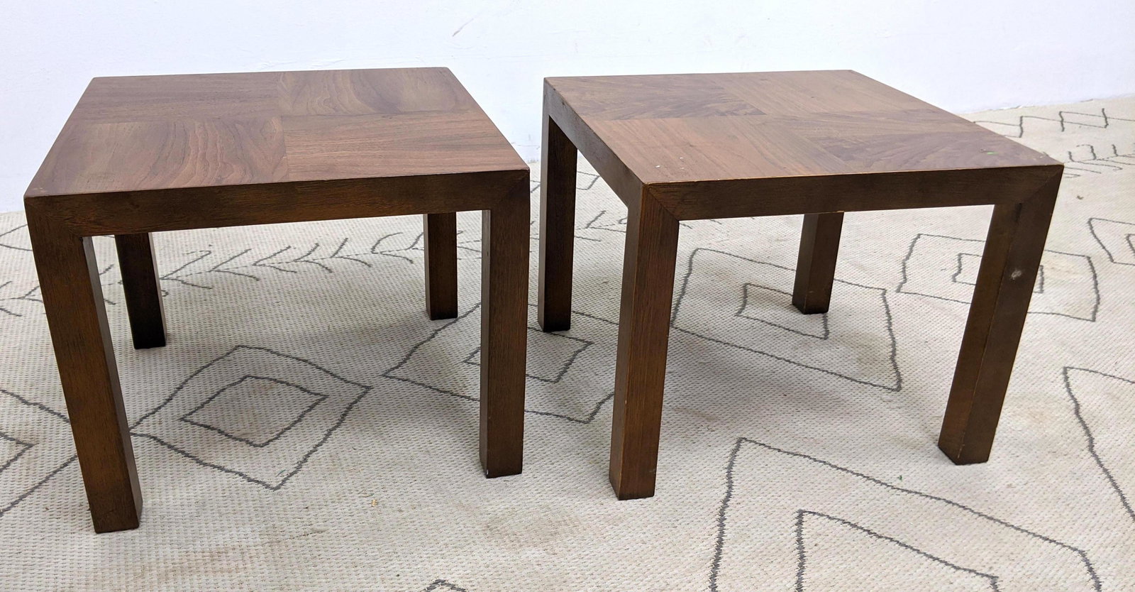 Pair LANE American Modern Walnut Side End Tables with M (1 of 12)