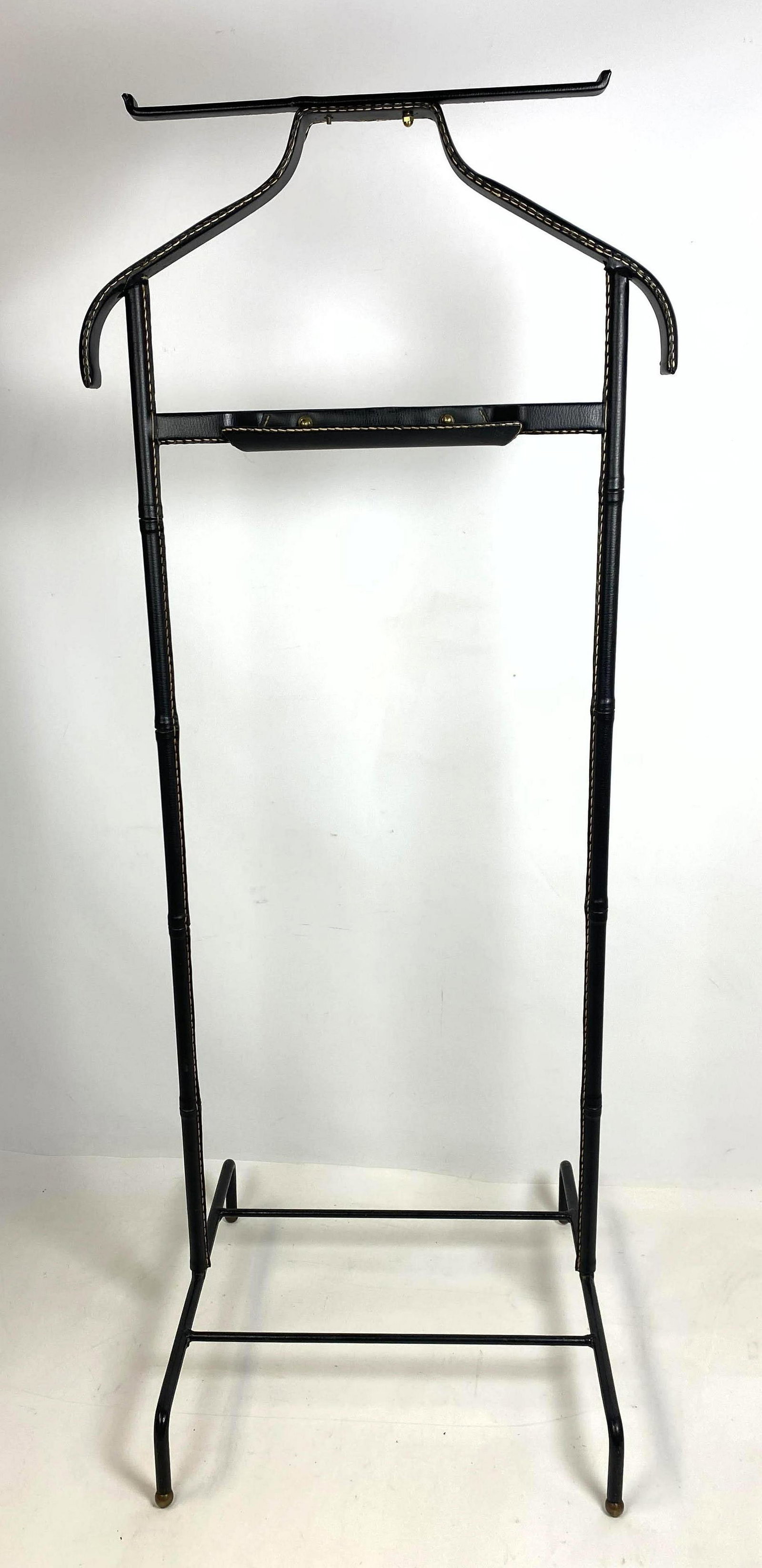 JACQUES ADNET Valet Leather Wrapped Iron. (1 of 13)