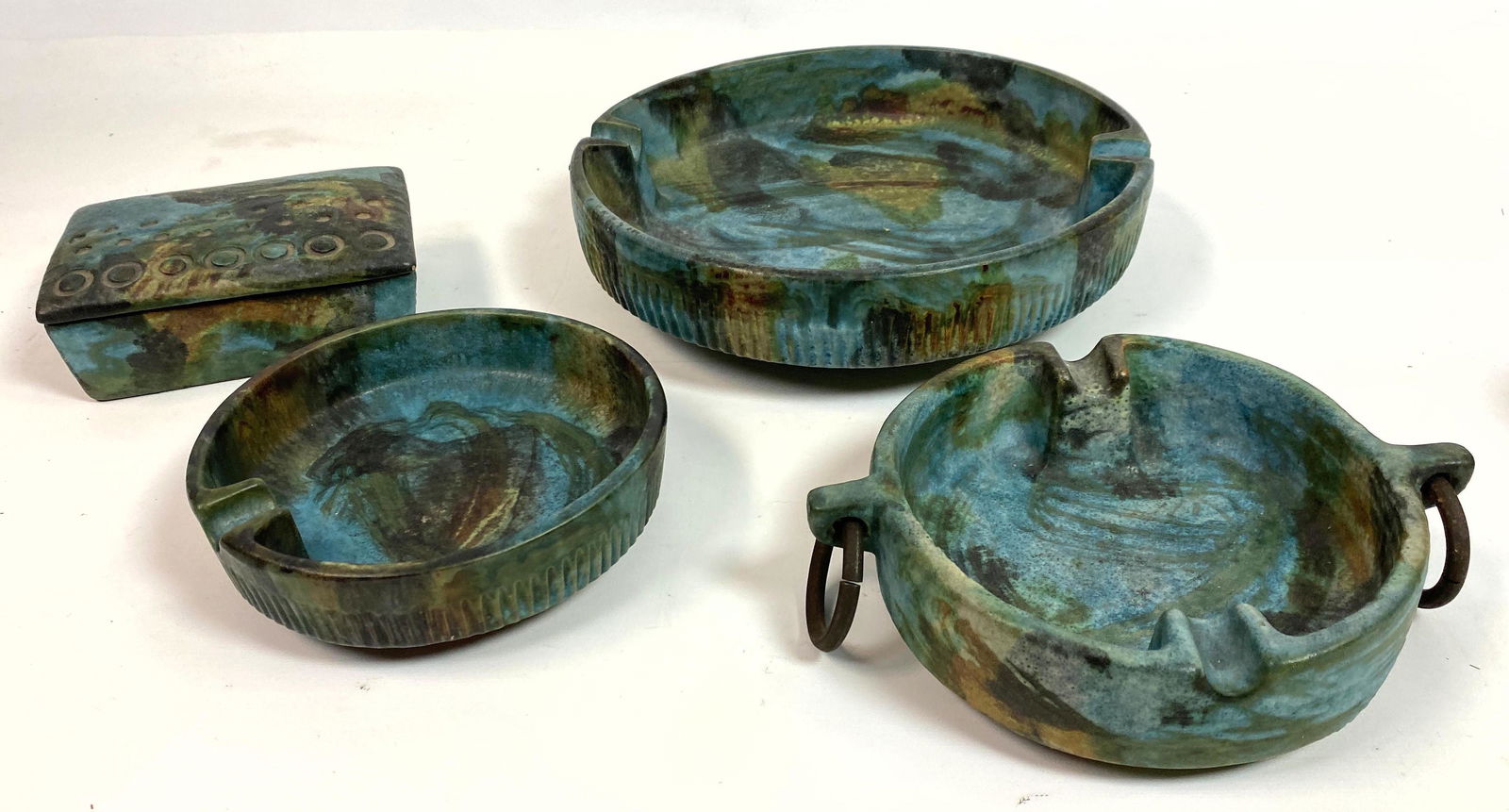 4 pcs ALVINO BAGNI Sea Garden Italian Art Pottery. 3 as (1 of 9)