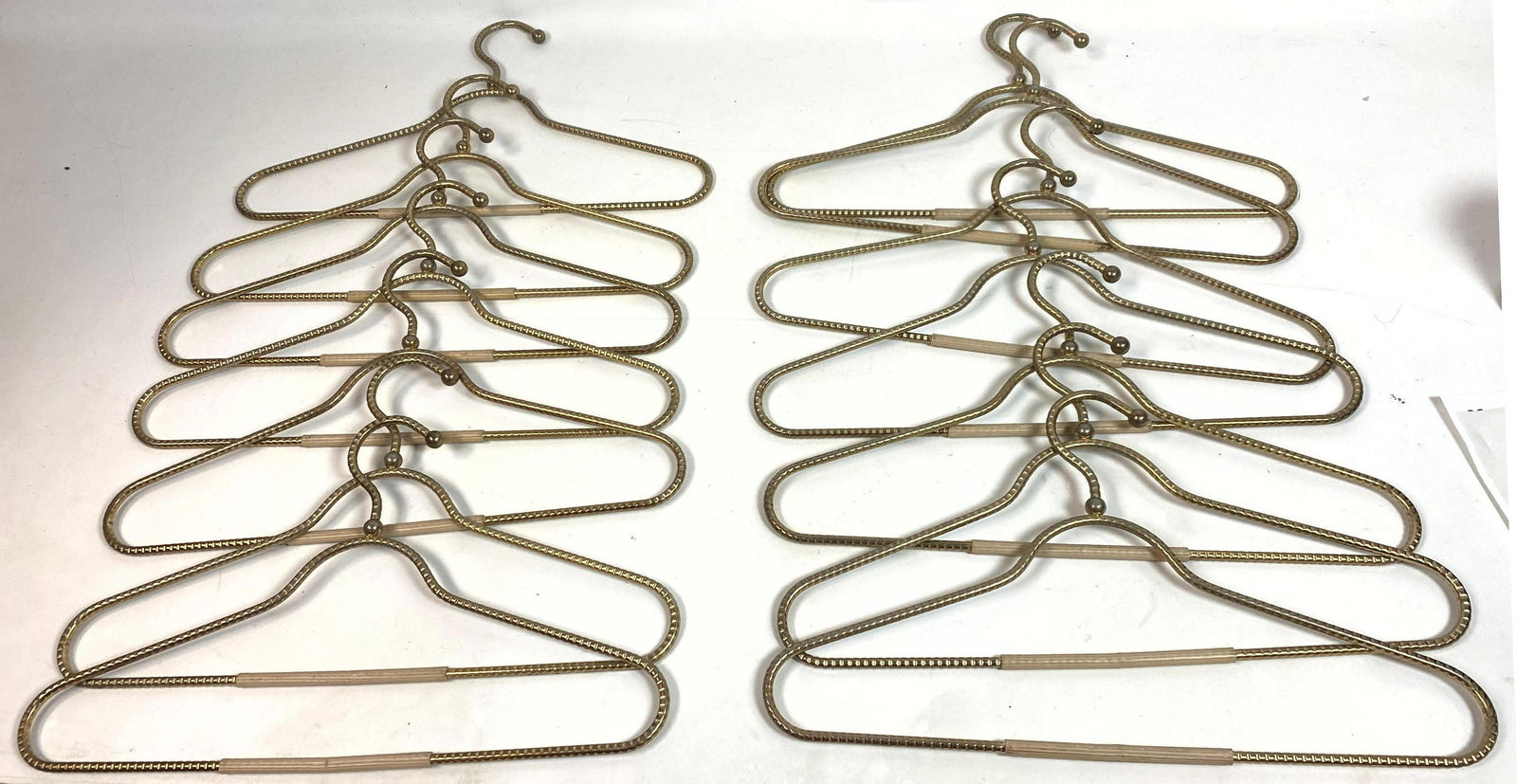 Set 14 pcs GIO PONTI Style Brass Hangers. Notched desig (1 of 6)