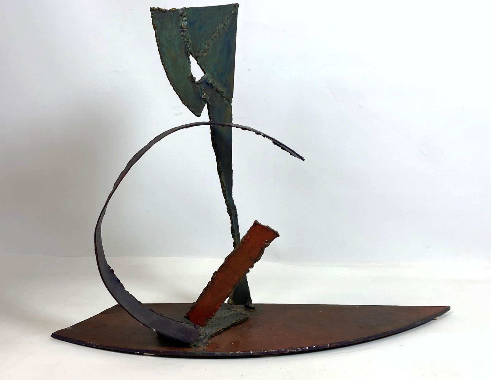 Brutalist Cut and Welded Iron Table Sculpture. Executio (1 of 11)