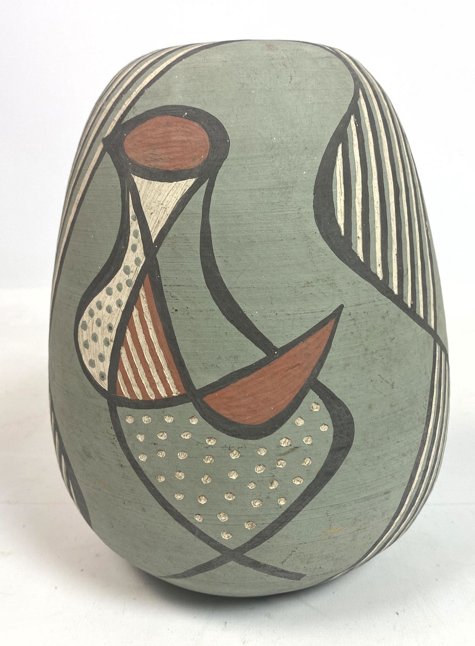 CK BREMEN 1953 Art Pottery Vase with stylized bird. (1 of 7)