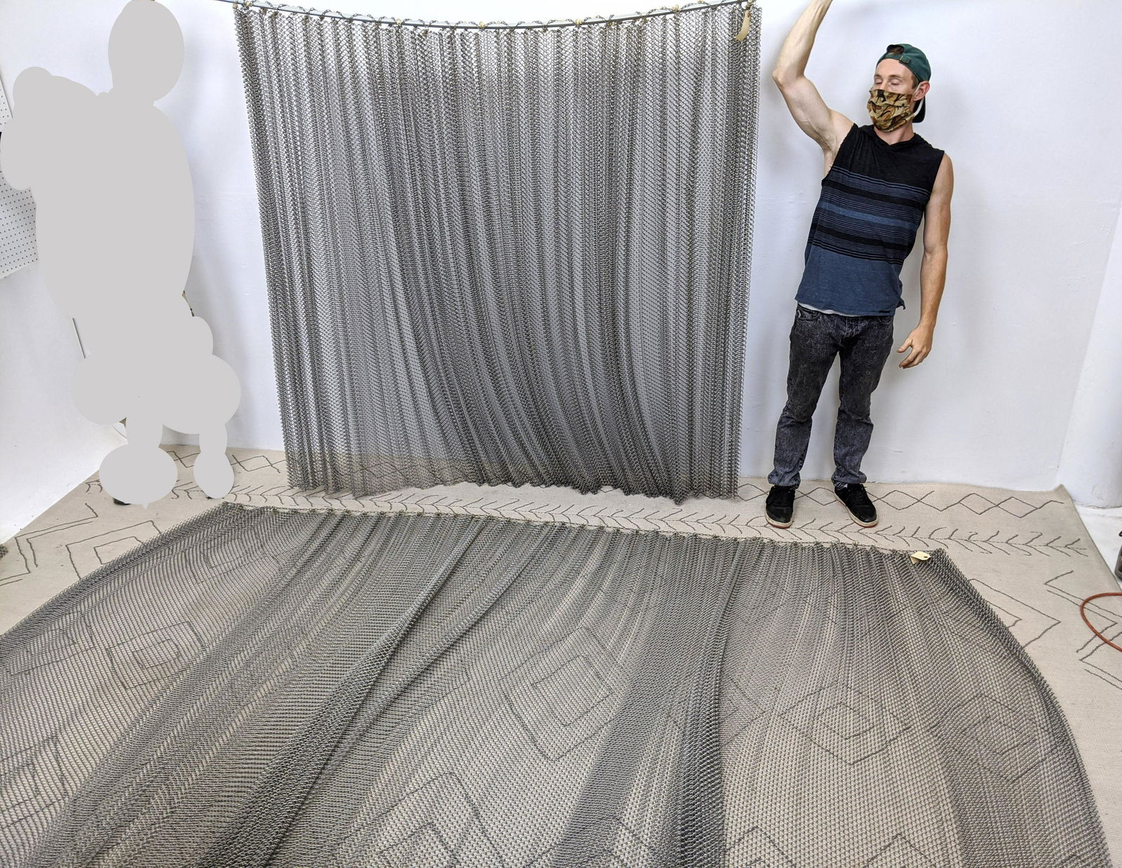 Set of 2 Panels of Steel Mesh Curtains. High End Interi (1 of 6)