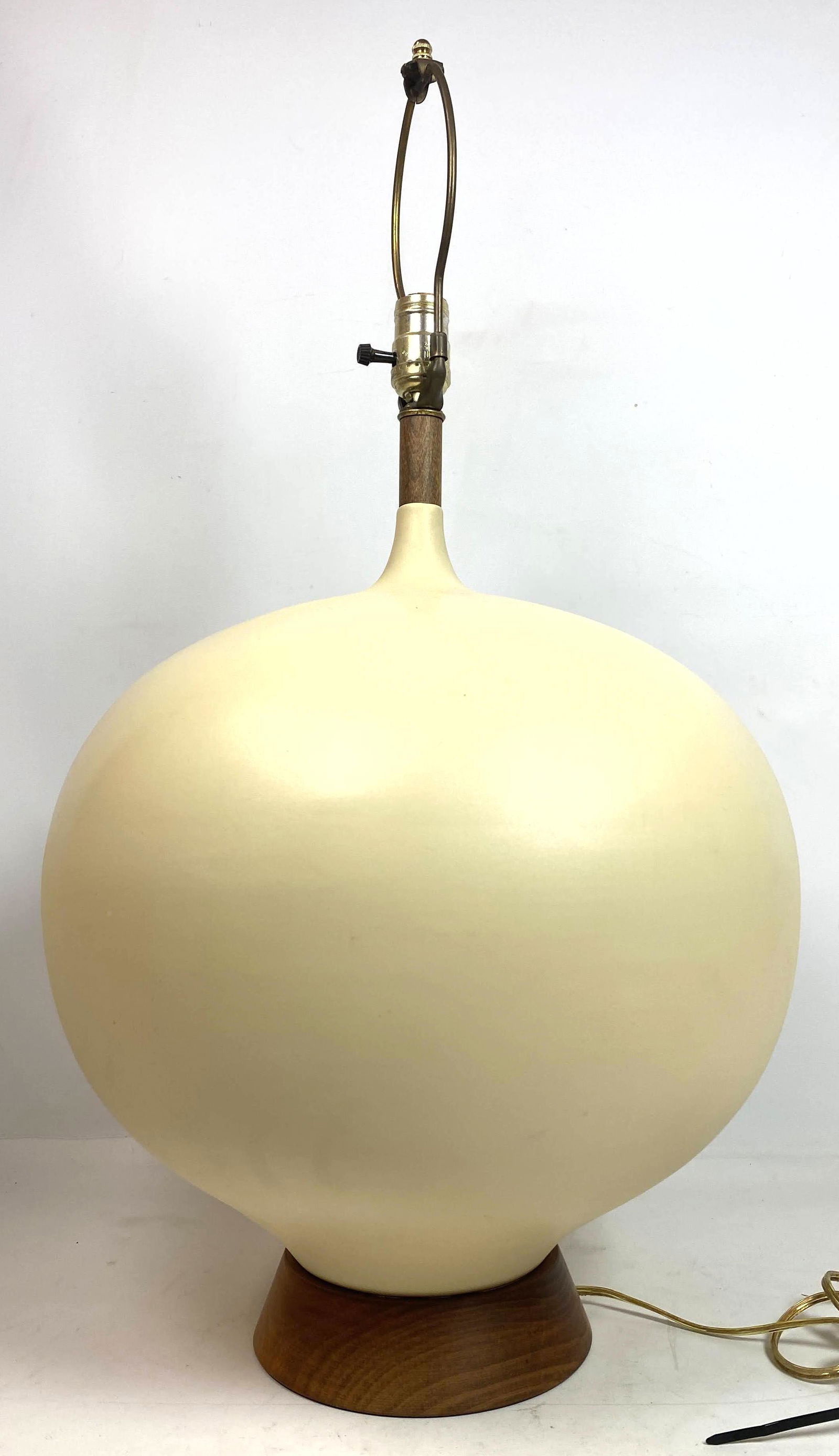 Large GUNNAR LOTTE BOSTLUND Attributed Table Lamp. Waln (1 of 8)