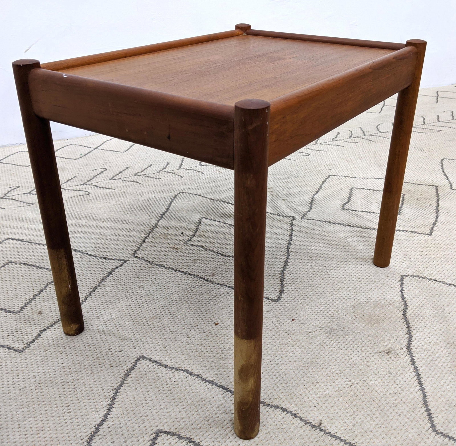 Danish Modern teak Side Table.: Danish Modern teak Side Table. -- Dimensions: H: 18 inches: W: 21 inches: D: 16 inches ---