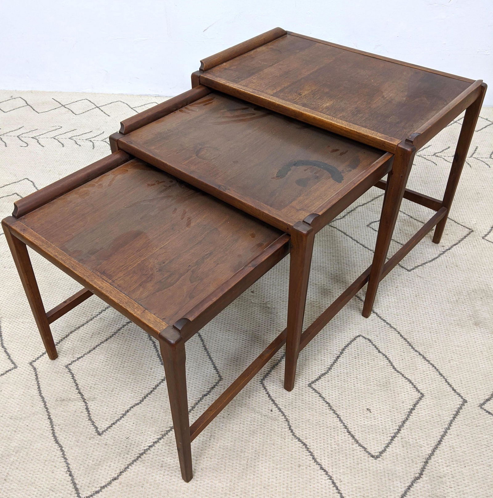3pc Set Danish Modern Nesting Tables. (1 of 9)