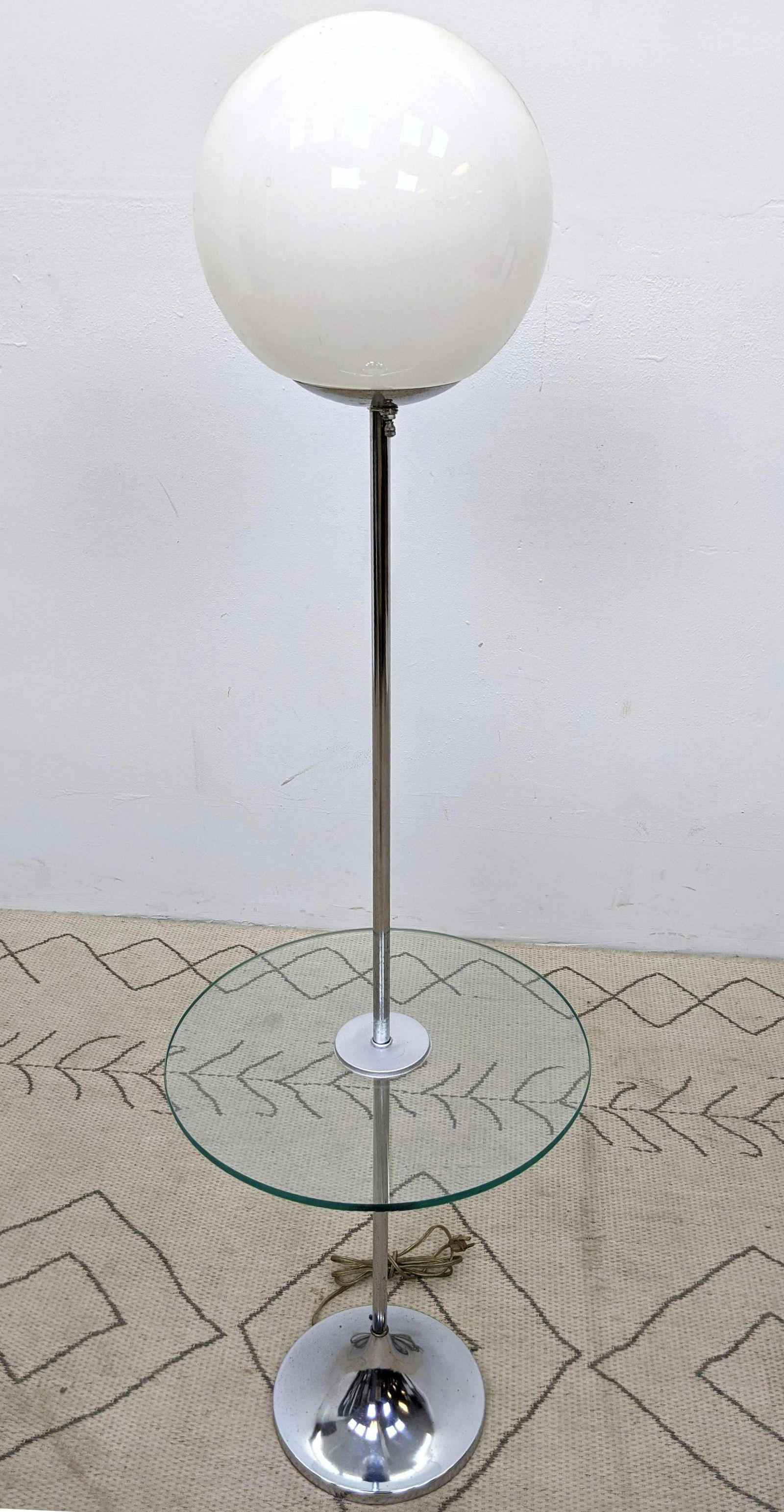 Modernist Laurel Style Lamp Table with Glass Globe Top. (1 of 10)