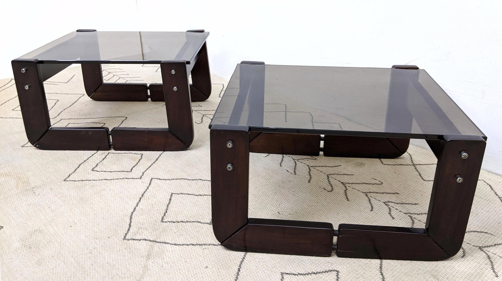 PAIR PERCIVAL LAFER Brazilian Modern Rosewood Side Tabl (1 of 11)