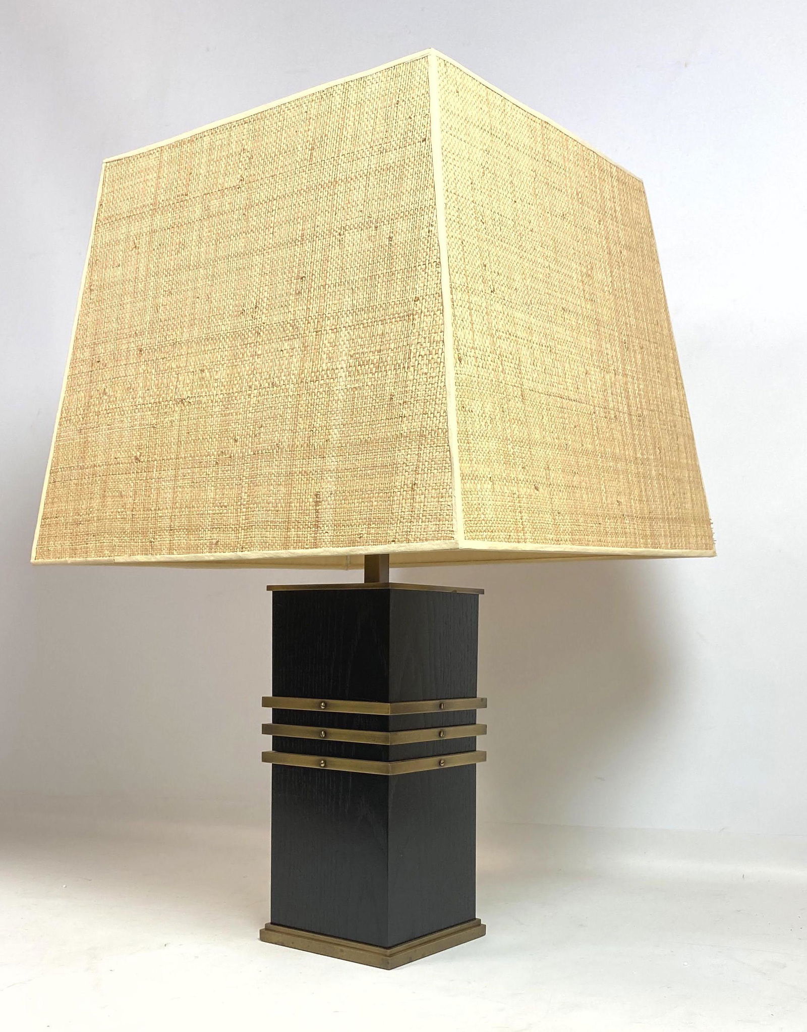 Modern Style Table Lamp. Wood with bands. (1 of 17)