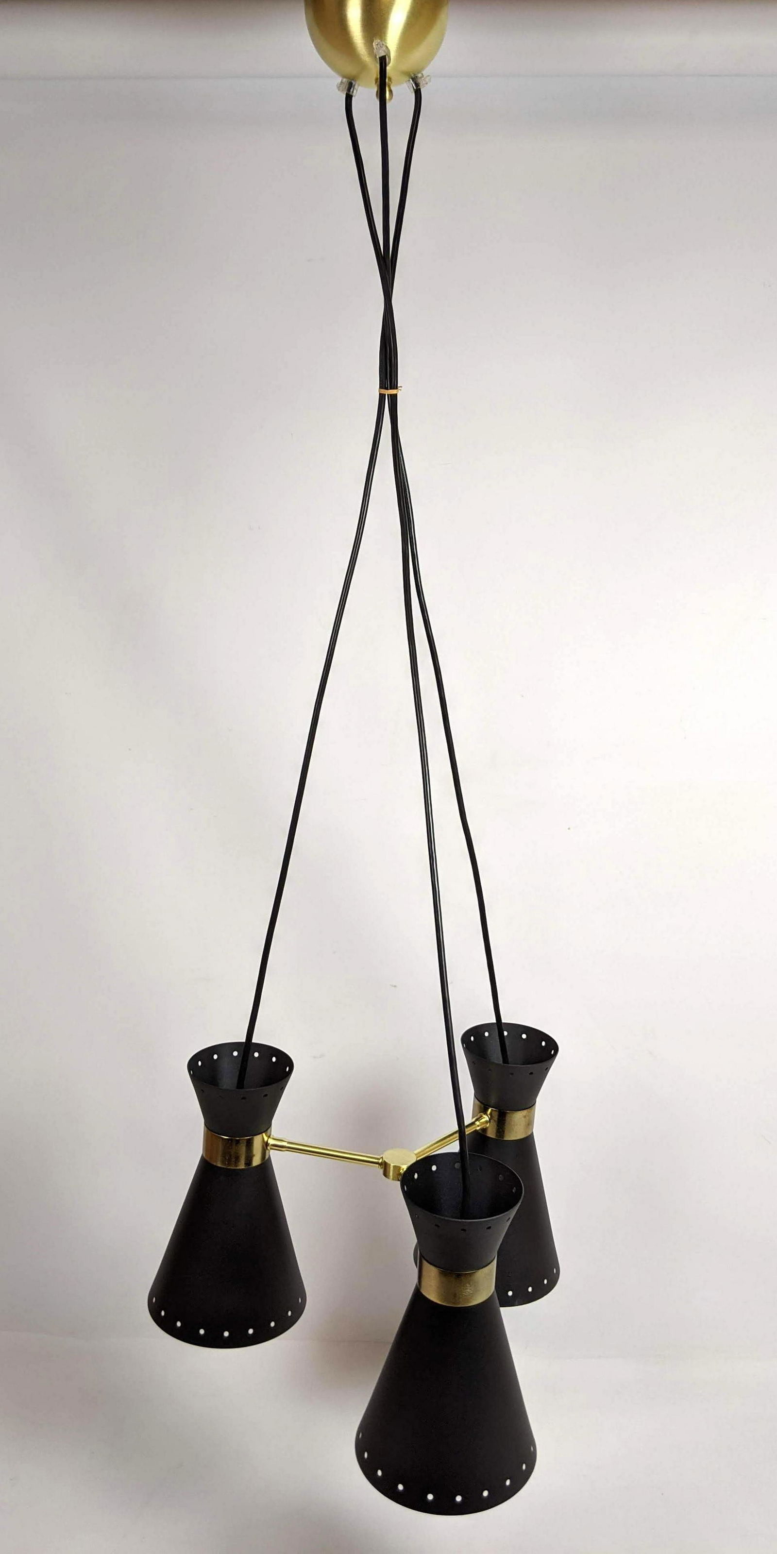 Contemporary Modernist Style 3 Shade Pendant Lamp Chand (1 of 7)