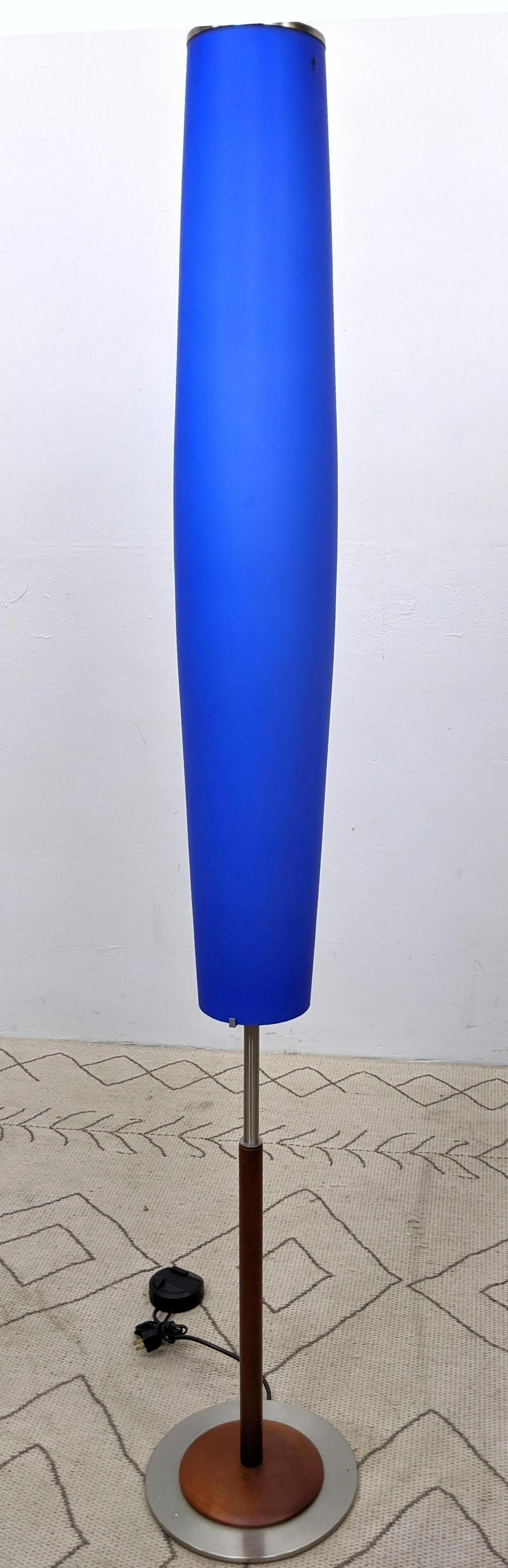 RONDO Modernist Floor Lamp. Tall Glass Shade. (1 of 6)