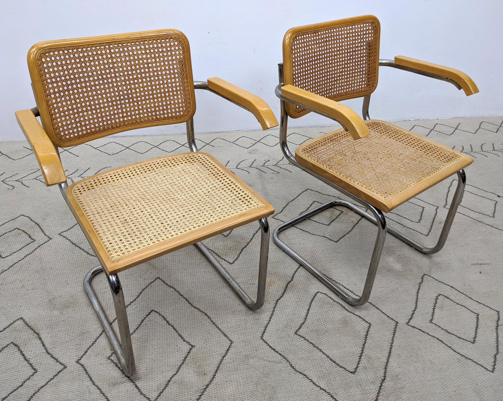 Pair of BREUER CESCA Style Arm Chairs. (1 of 11)