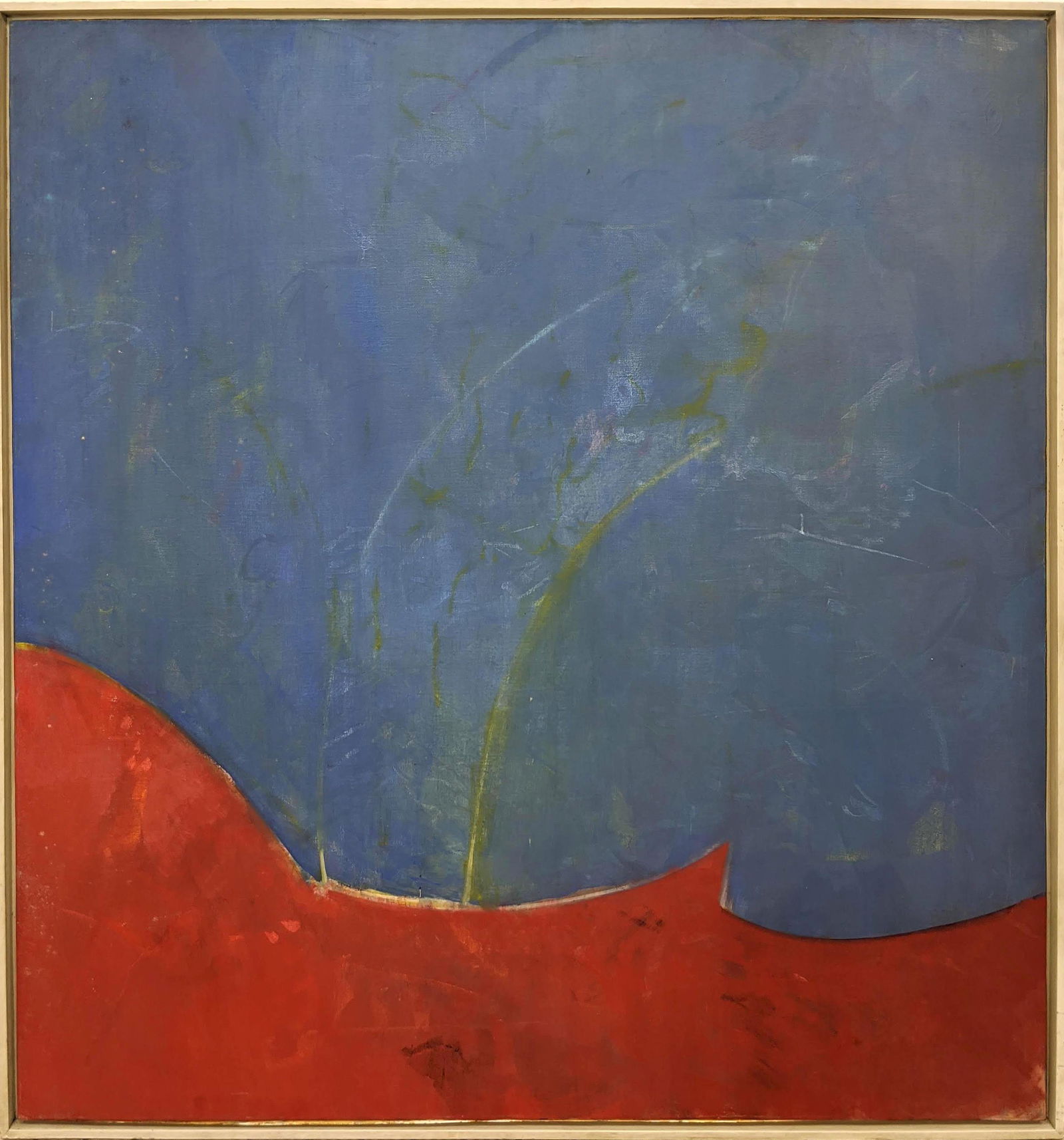 Signed Large Modernist Oil Painting on Canvas.  Abstrac (1 of 10)