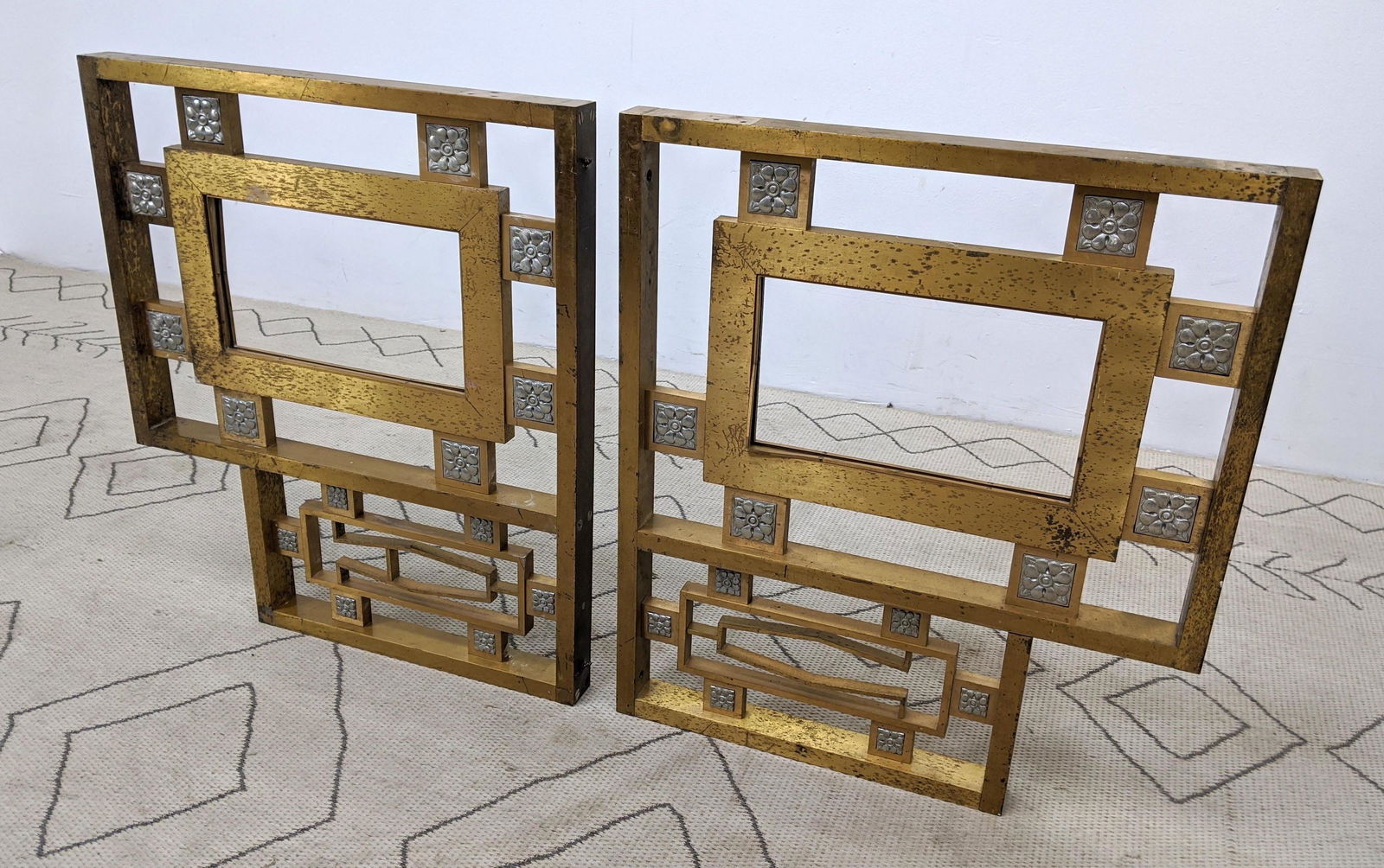 Pair Decorative Brass Gates Used for Wall Mount Console (1 of 10)