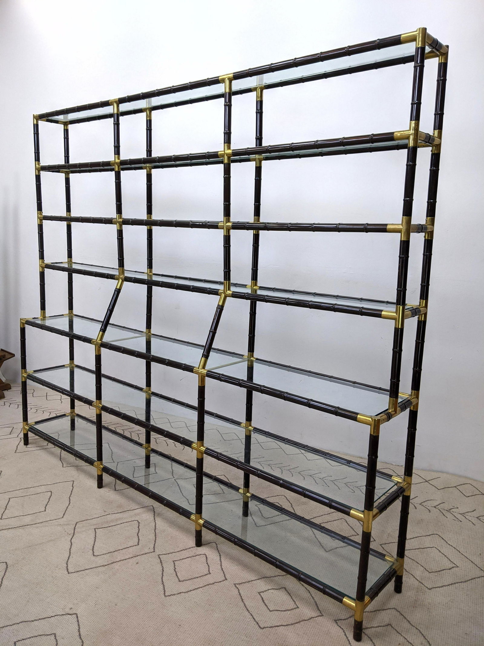 Large BILLY HAINES Style Etagere Bookcase Shelf.  Faux (1 of 12)