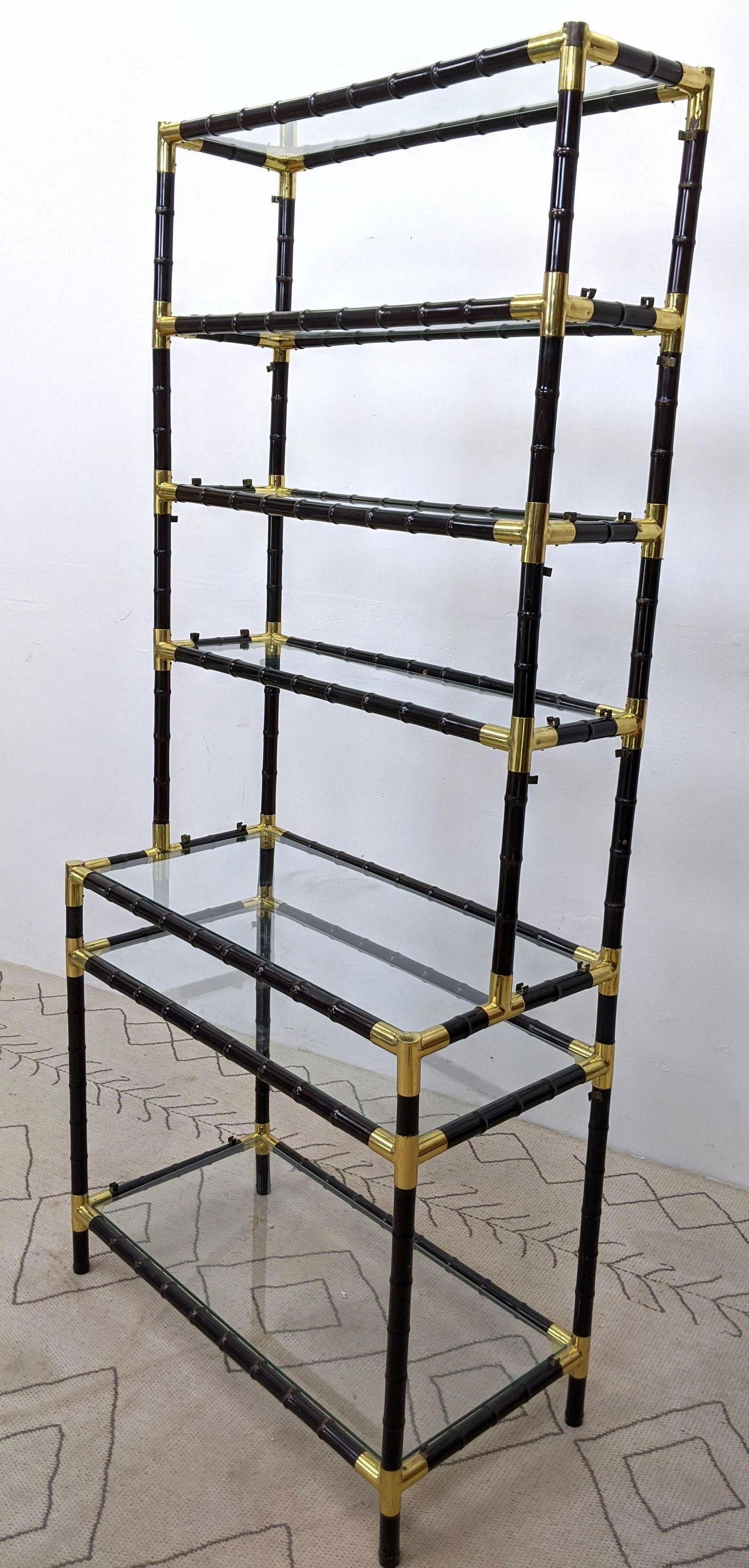 BILLY HAINES Style Etagere Bookcase Shelf.  Faux Bamboo (1 of 8)