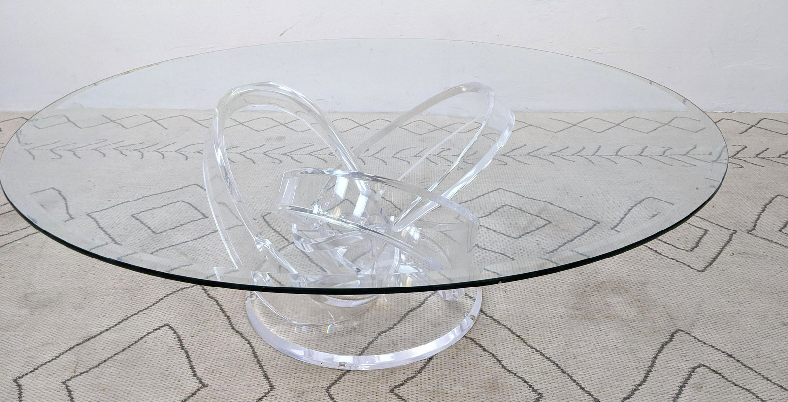 SHLOMI HAZIZA Lucite Acrylic Coffee Cocktail Table.  Th (1 of 5)