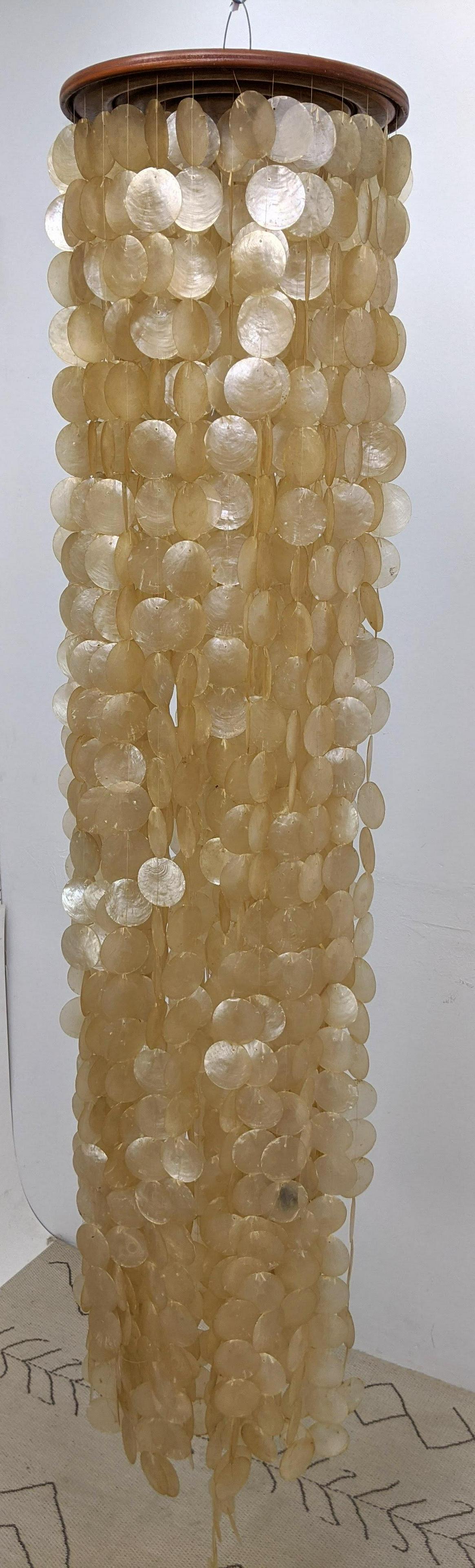 Verner Panton Style Capiz Shell Ceiling Lamp. (1 of 7)