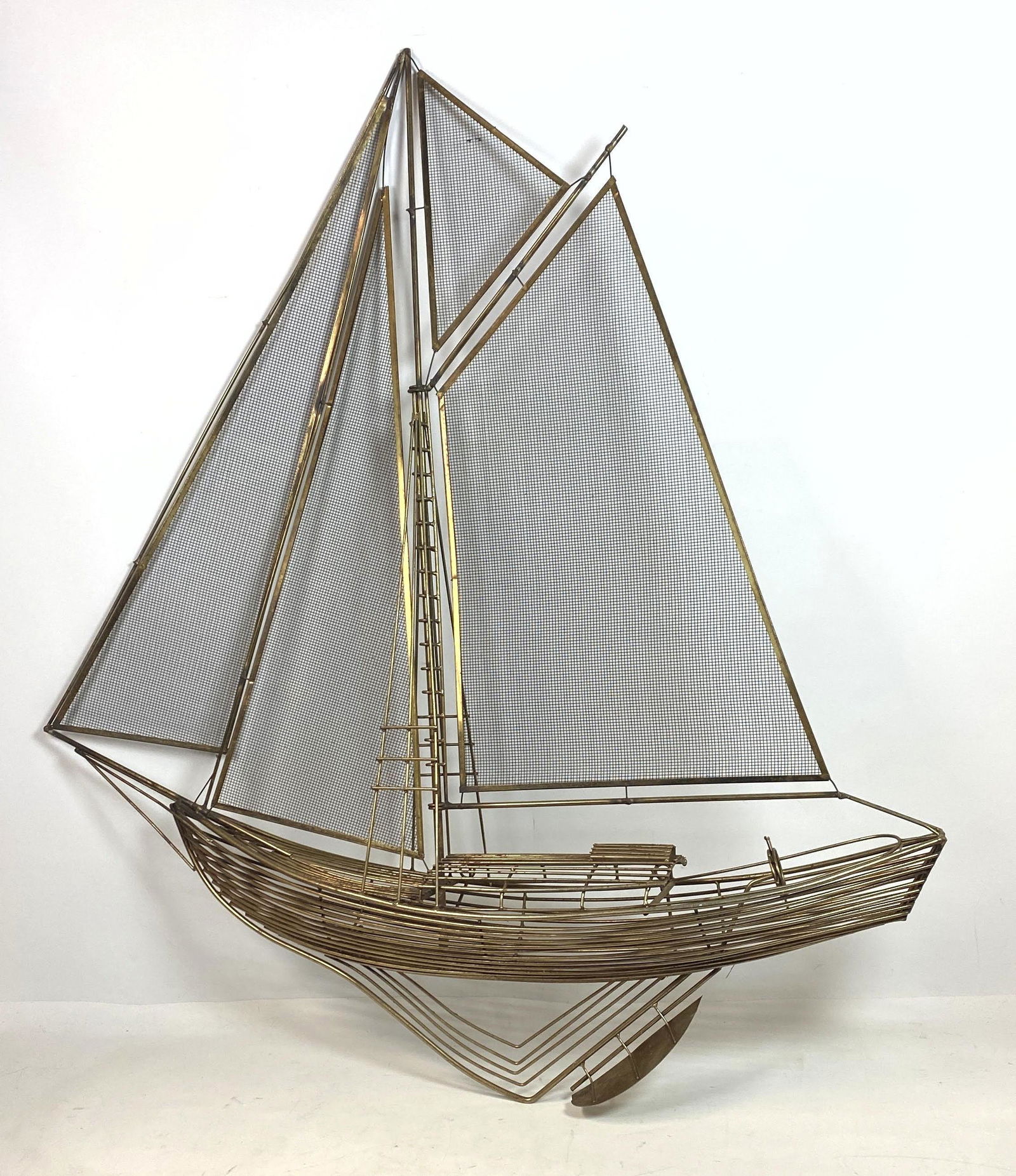 C. JERE 1982 Brass Sailing Ship Wall Sculpture.  Signed (1 of 12)