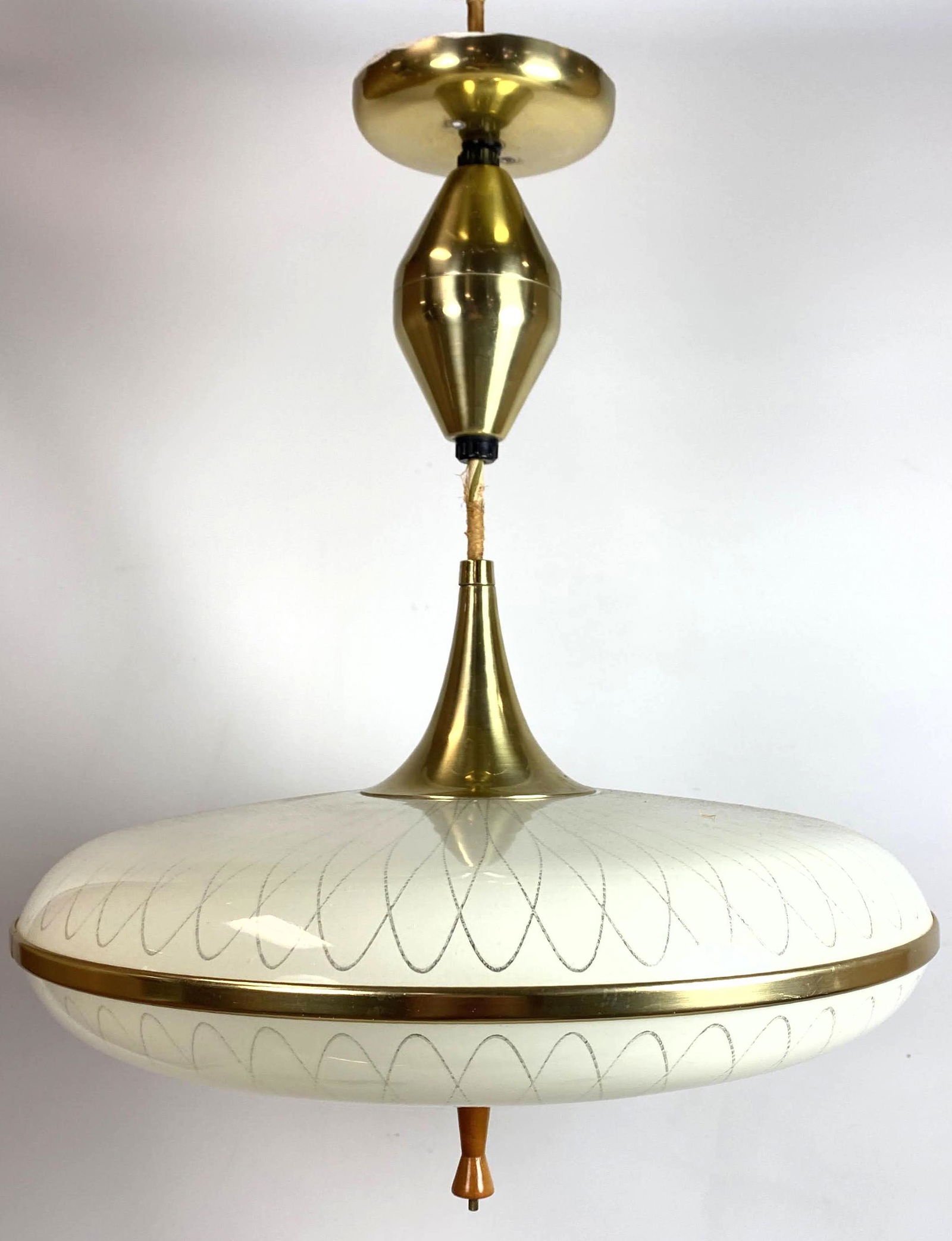 50s Modern Ceiling Pendant Light Chandelier.  Adjustabl (1 of 9)