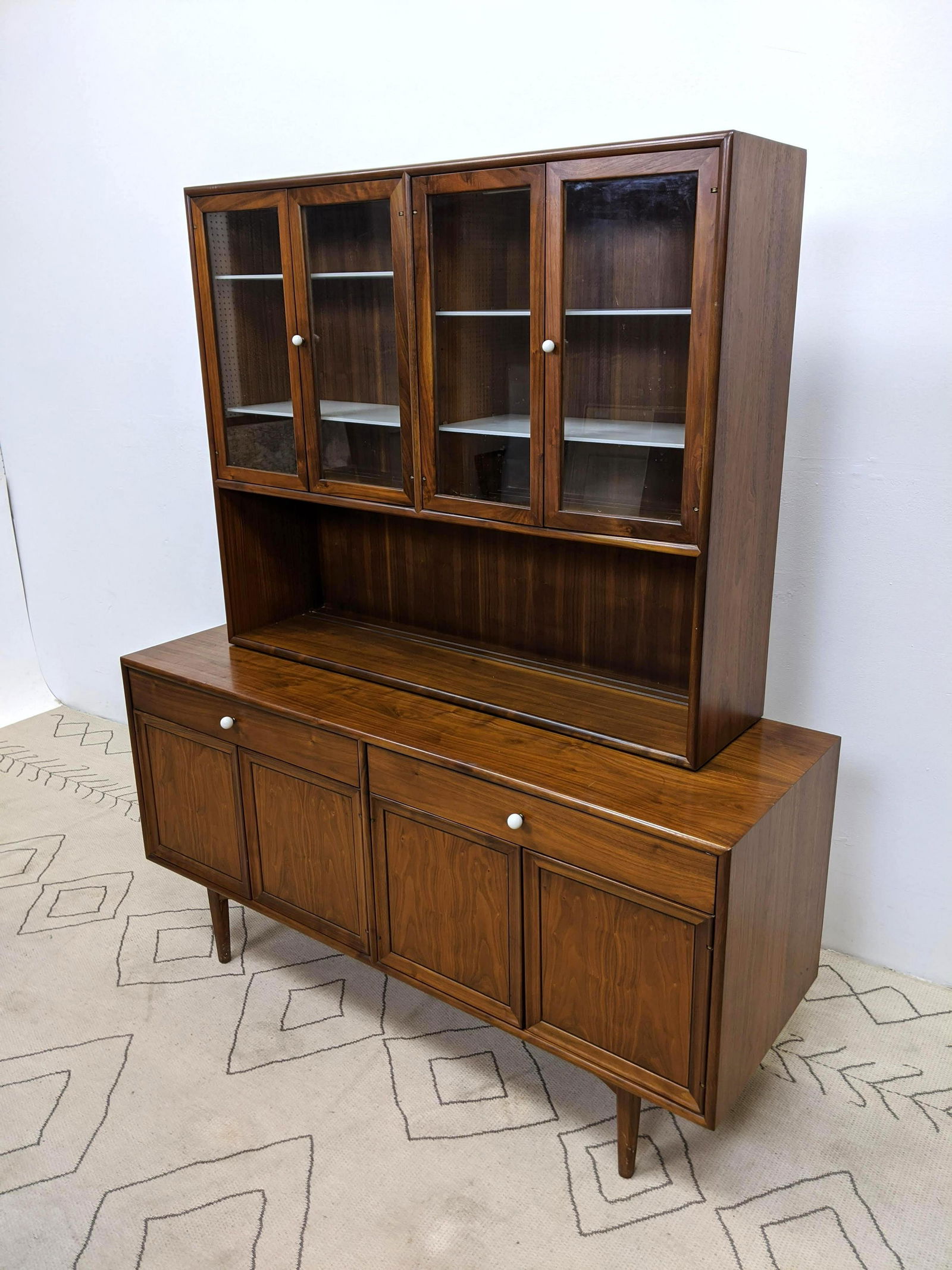 Drexel DECLARATION 2 Part Credenza China Cabinet. Ameri (1 of 15)