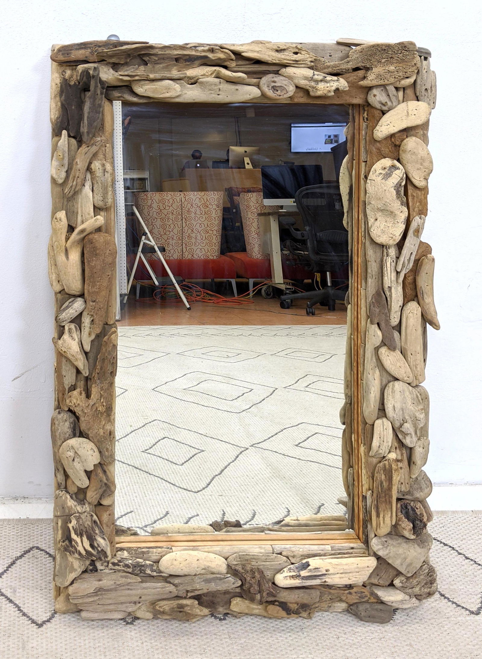 Drift Wood Wall Mirror.  Rectangle mirror with applied (1 of 5)